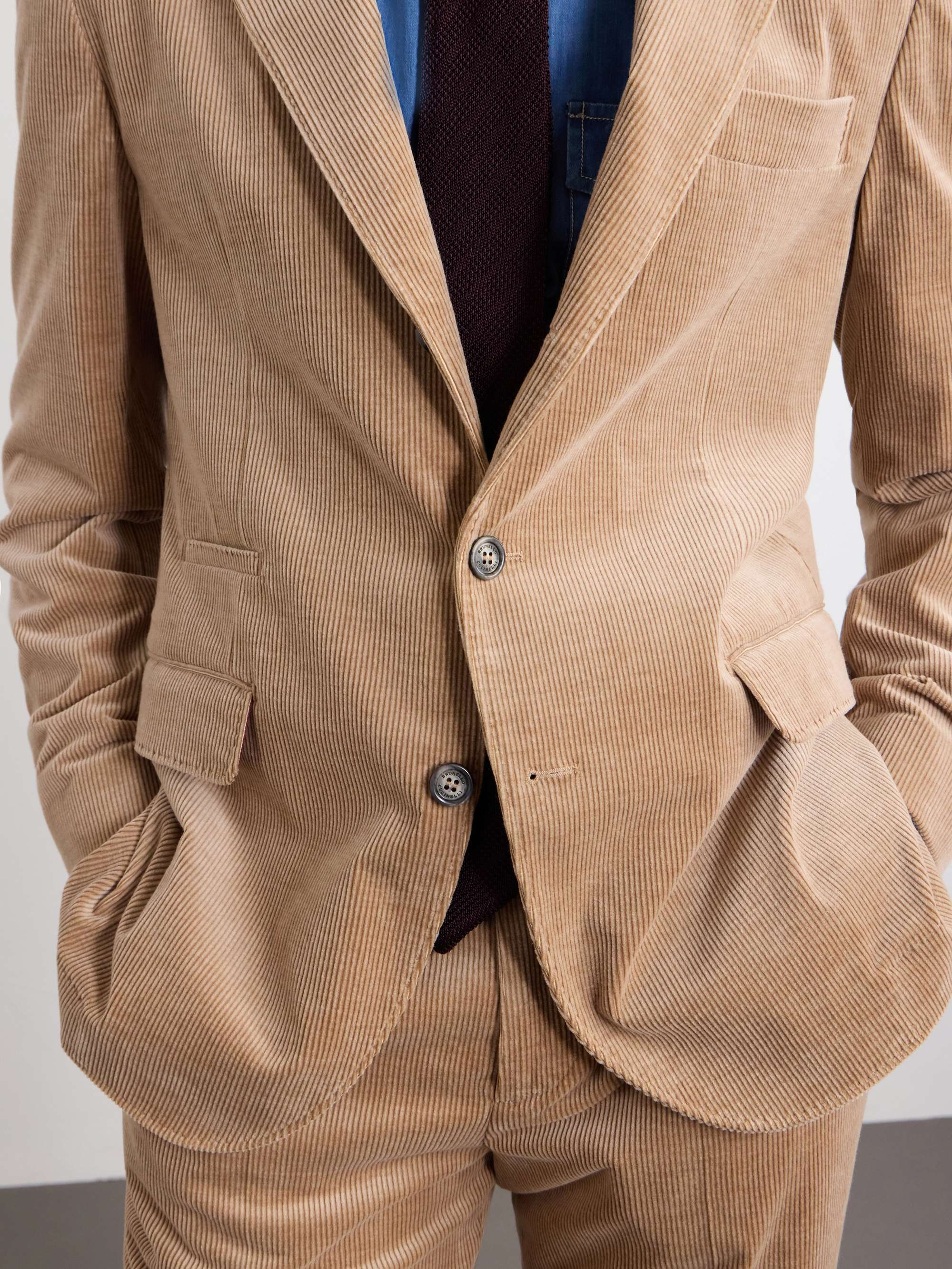 Brunello Cucinelli コーデュロイジャケット BRUNELLO CUCINELLI Cotton-Blend Corduroy Suit Jacket for Men | MR