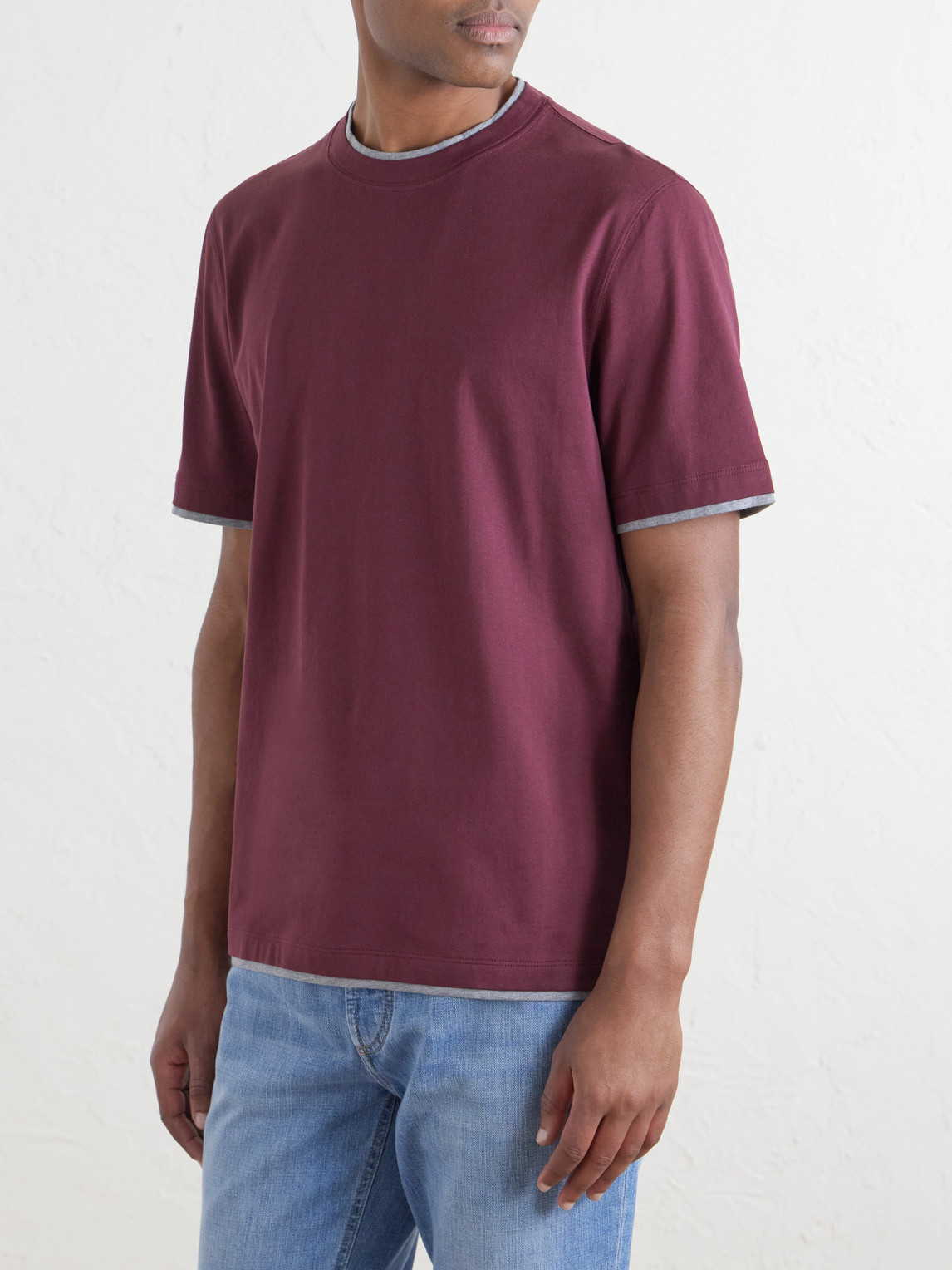 Layered Cotton-Jersey T-Shirt