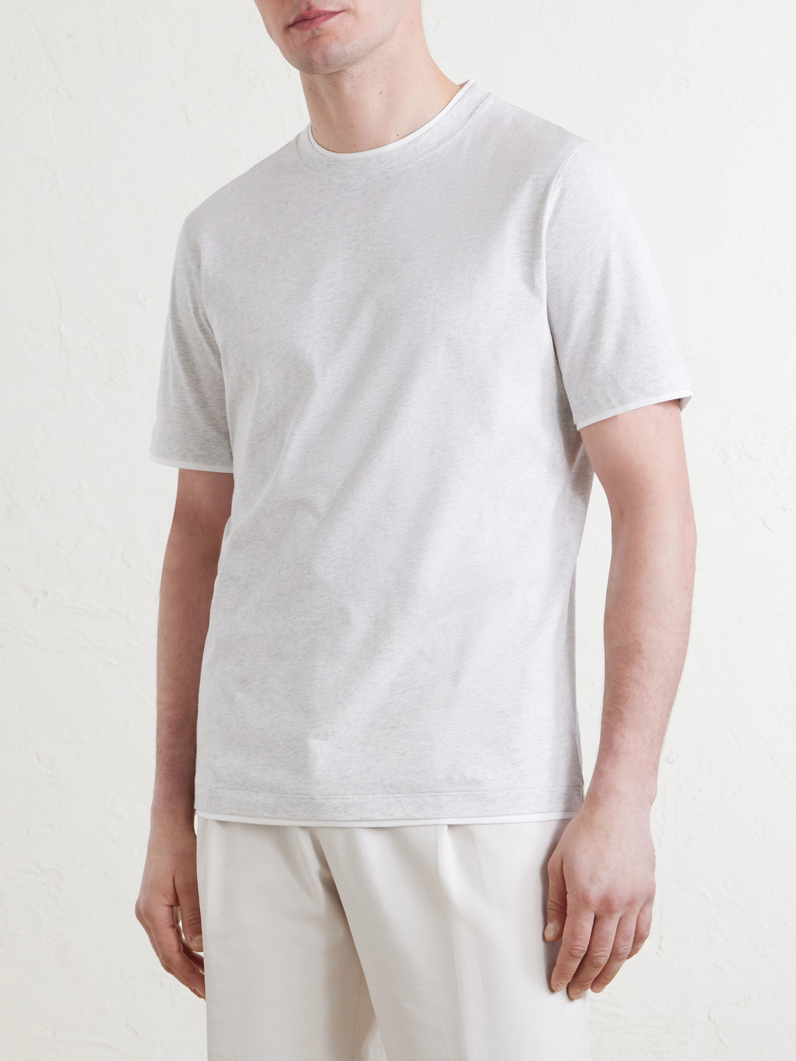 Layered Cotton-Jersey T-Shirt