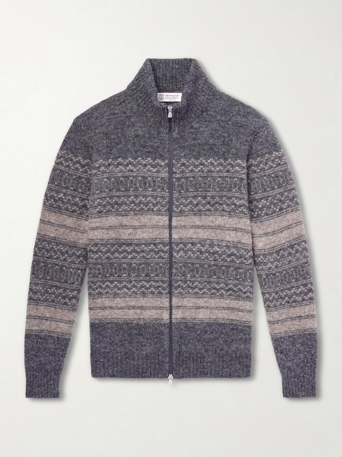 Brunello Cucinelli Alpaca-Blend Zip-Up Sweater - Men