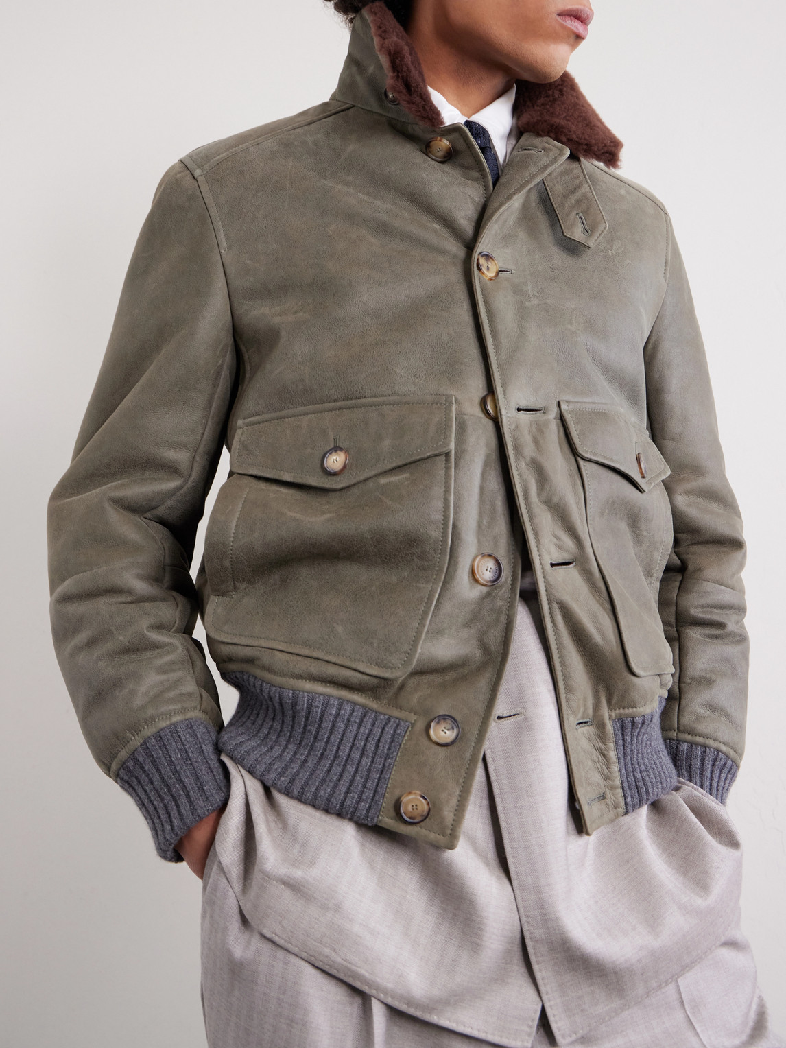 Shearling Bomber Jacket