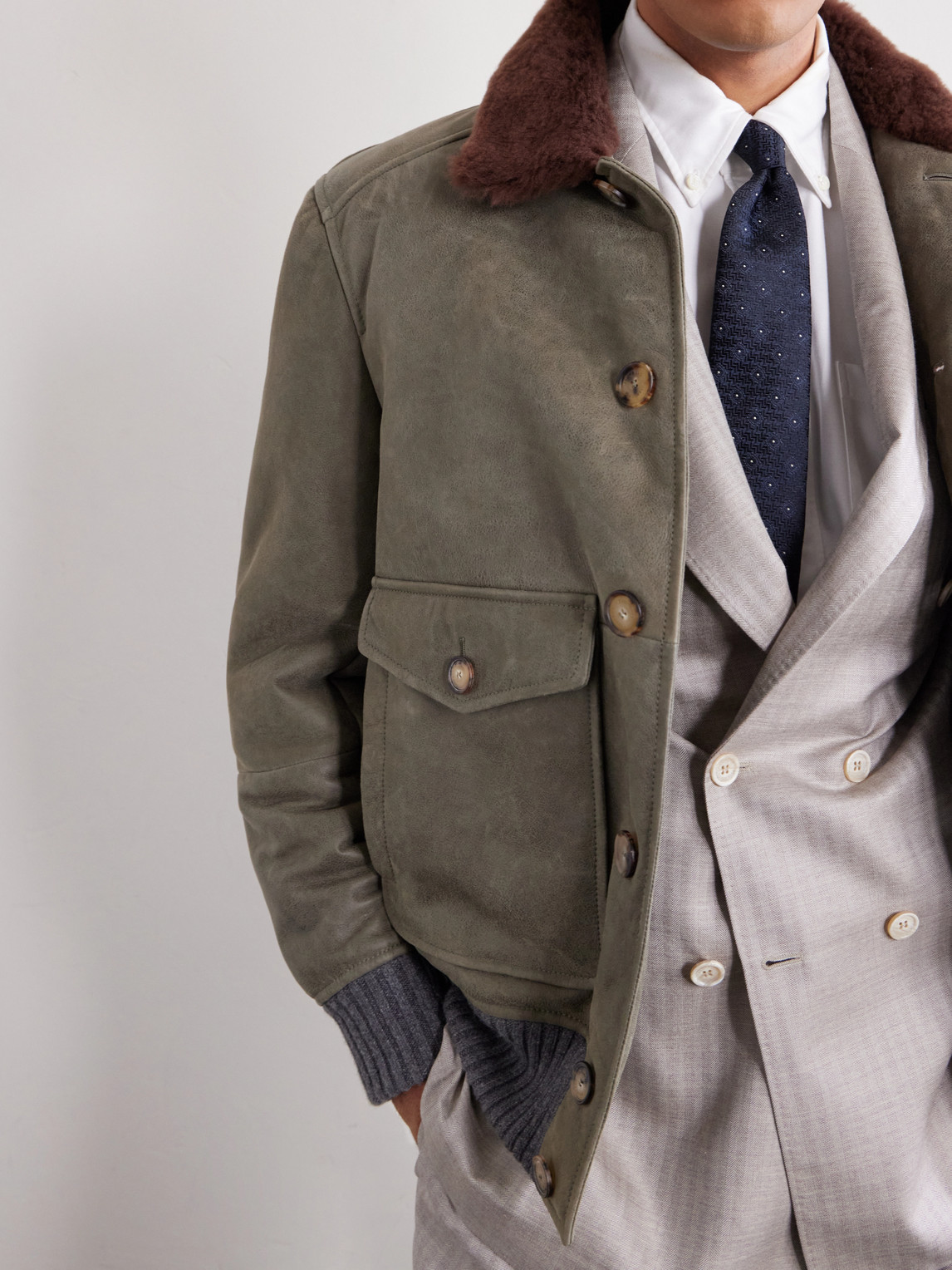 Shearling Bomber Jacket