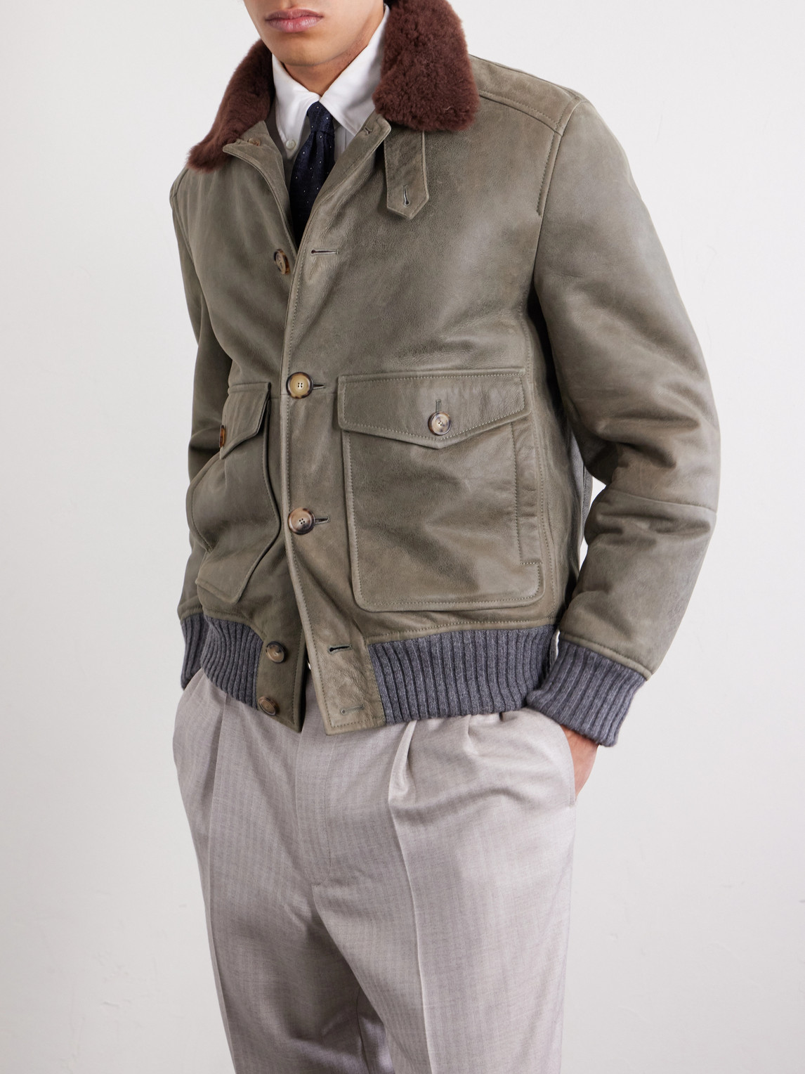 Shearling Bomber Jacket