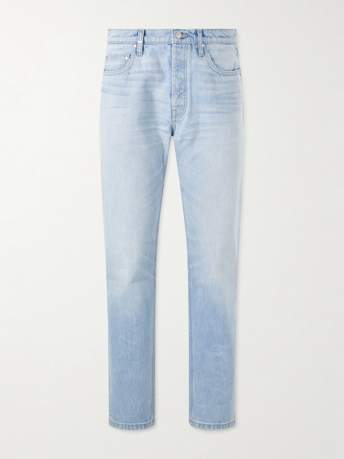 Cherry Los Angeles Wide-Leg Logo-Embroidered Distressed Jeans - Men