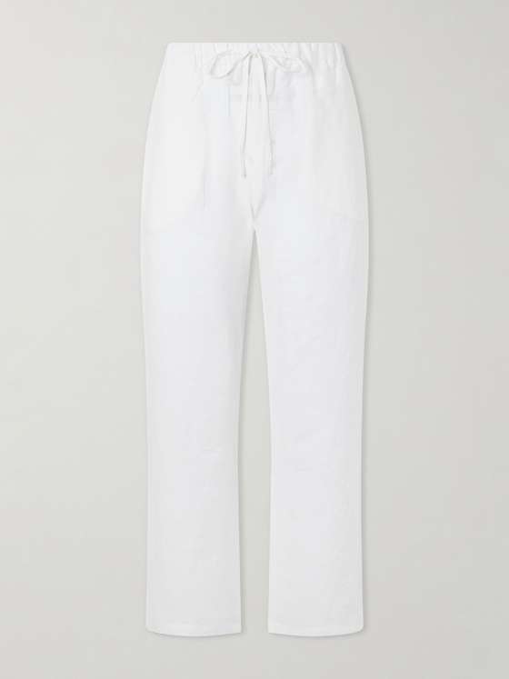 Cherrylosangeles Straight-Leg Linen Trousers