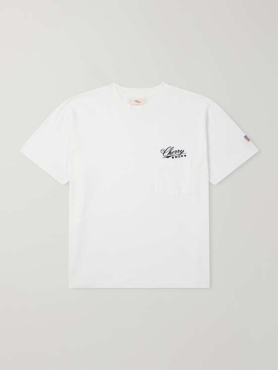 Cherrylosangeles Logo-Embroidered Cotton-Jersey T-Shirt