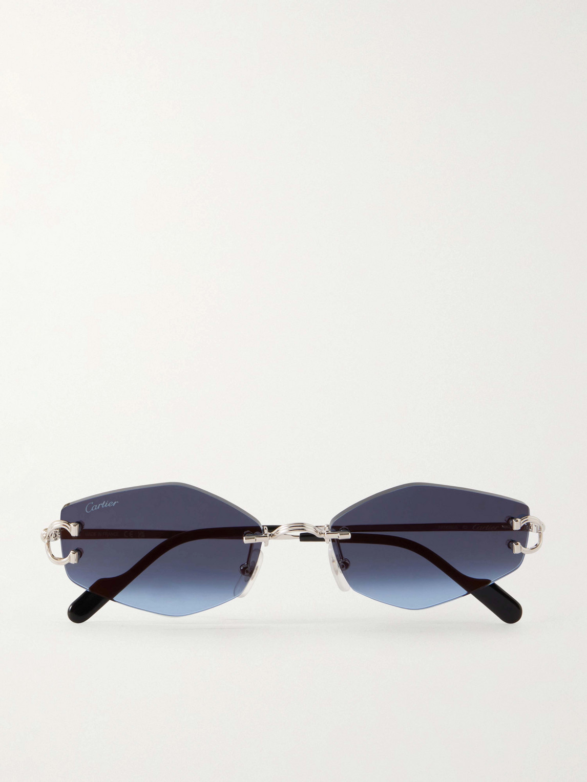 Cartier Eyewear Round-Frame Silver-Tone and Acetate Sunglasses - Men