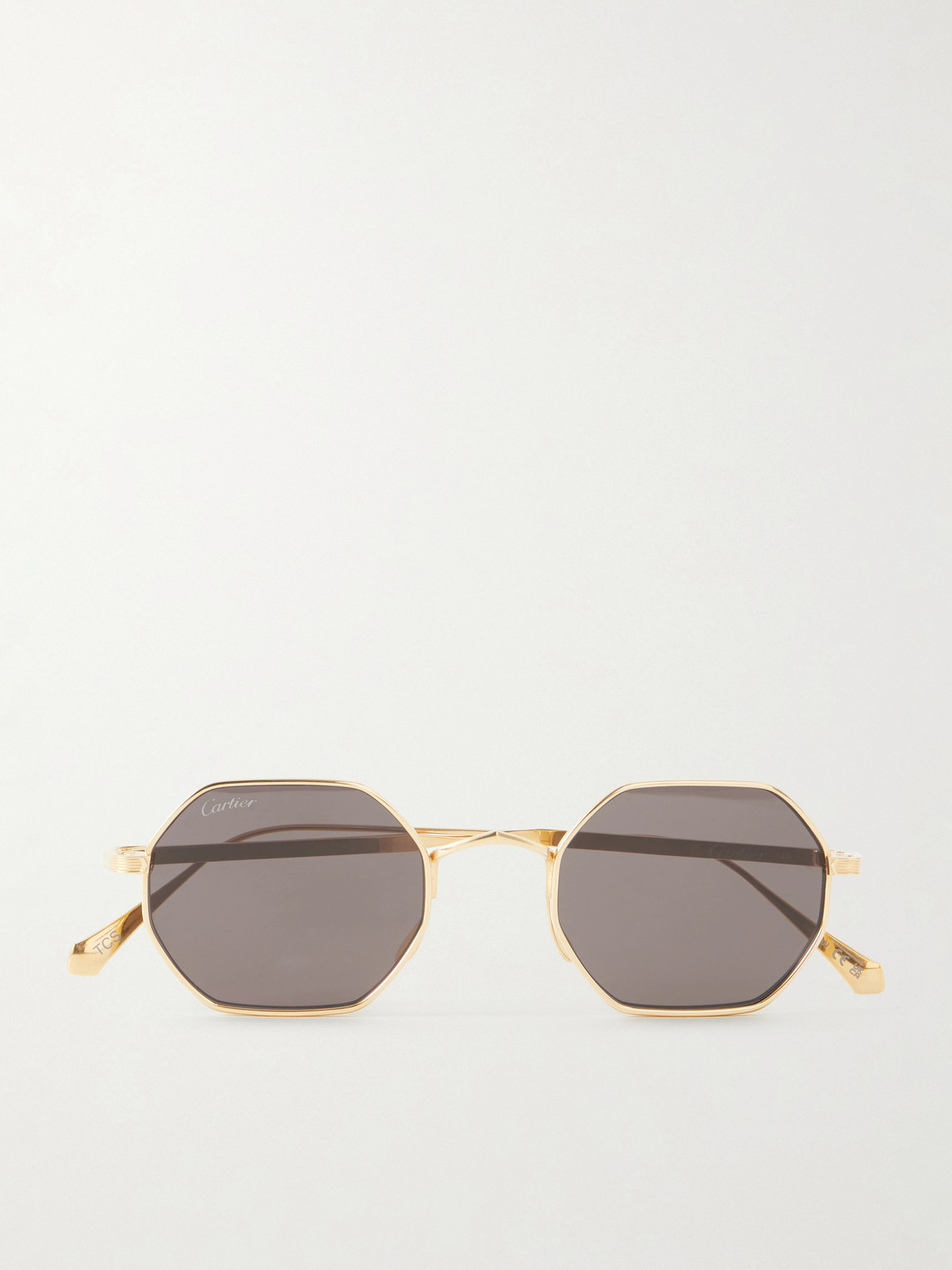 Cartier Eyewear Rounded-Frame Melal Sunglasses - Men