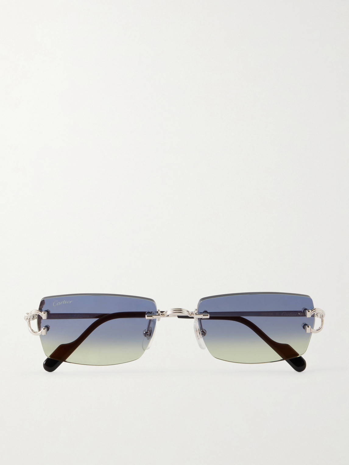 Cartier Eyewear Squared-Frame Metal Sunglasses - Men