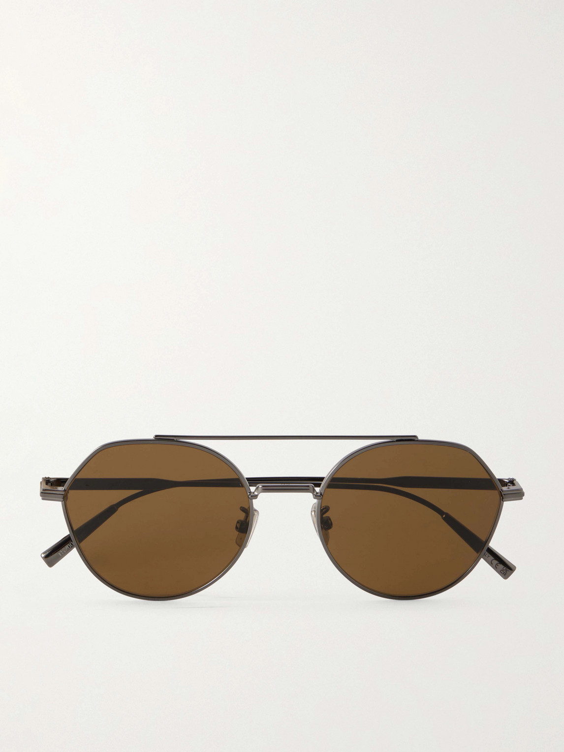 Dior Blacksuit R6u Aviator-style Gold-tone Sunglasses In Brown