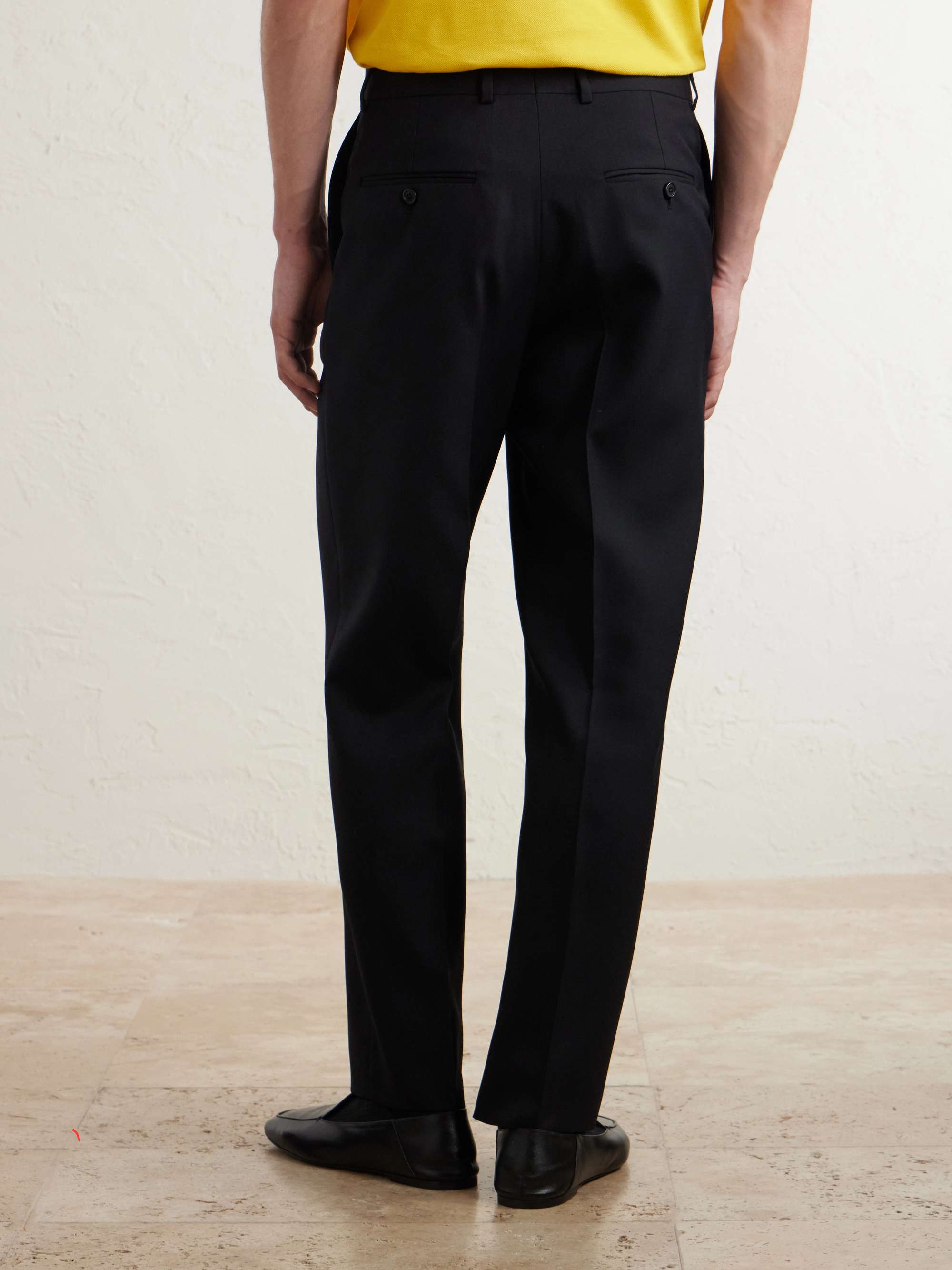 CELINE Straight-Leg Wool-Gabardine Trousers for Men | MR PORTER