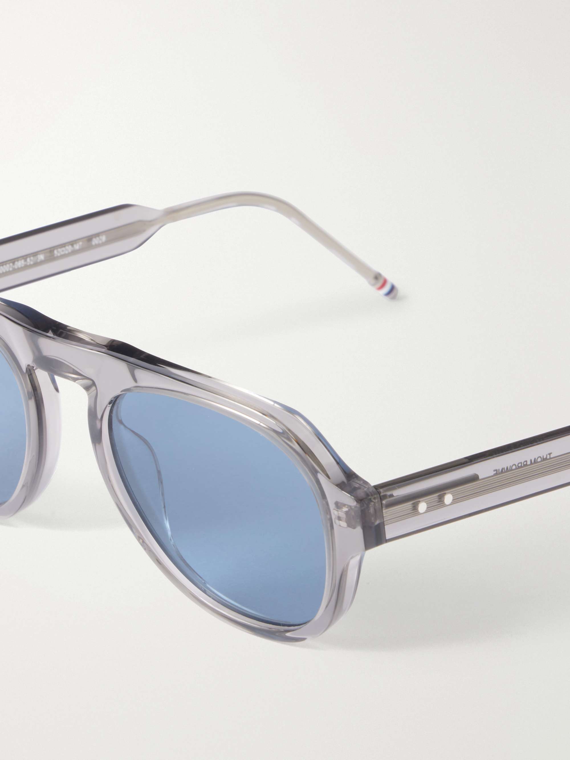 THOM BROWNE Round-Frame Acetate Sunglasses for Men | MR PORTER display picture 1