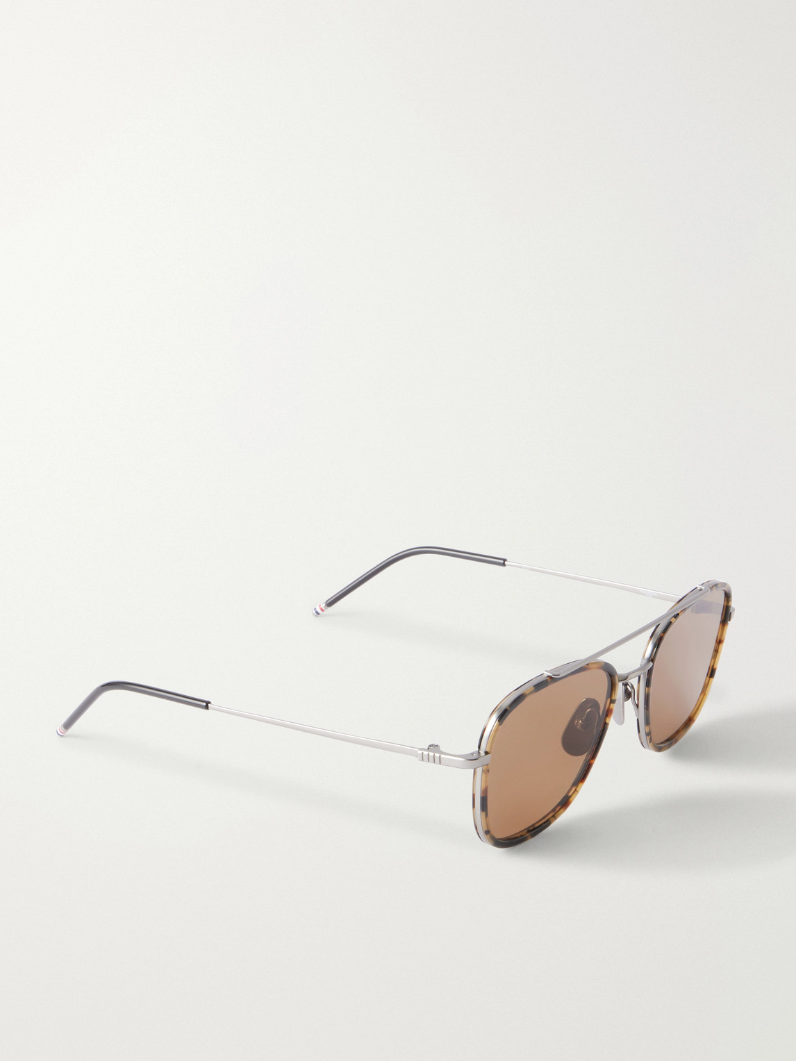  Thom Browne - Aviator-style Gold-tone Titanium Sunglasses - Men - Silver 