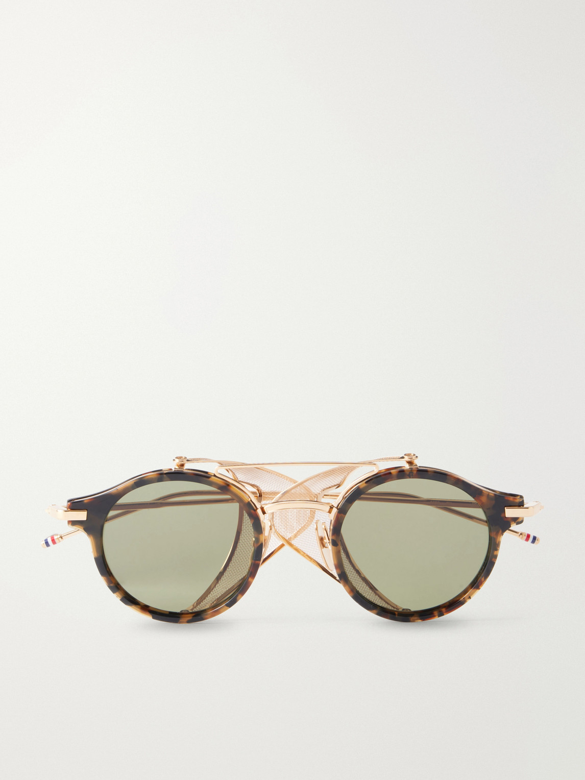 Thom Browne Round-Frame Gold-Tone Titanium and Tortoiseshell Acetate Sunglasses - Men | Thumbnail 6 Thom Browne Round-Frame Gold-Tone Titanium and Tortoiseshell Acetate Sunglasses - Men | Thumbnail 6