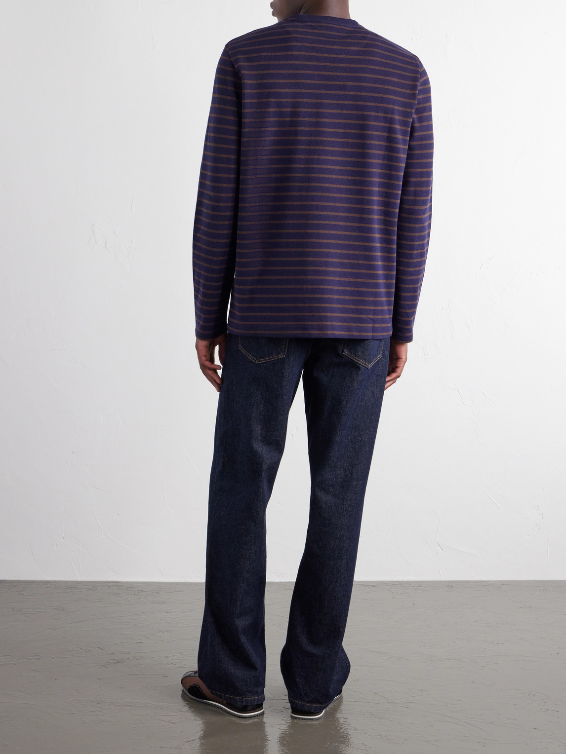 Mr P. - Striped Cotton-Piqué T-Shirt