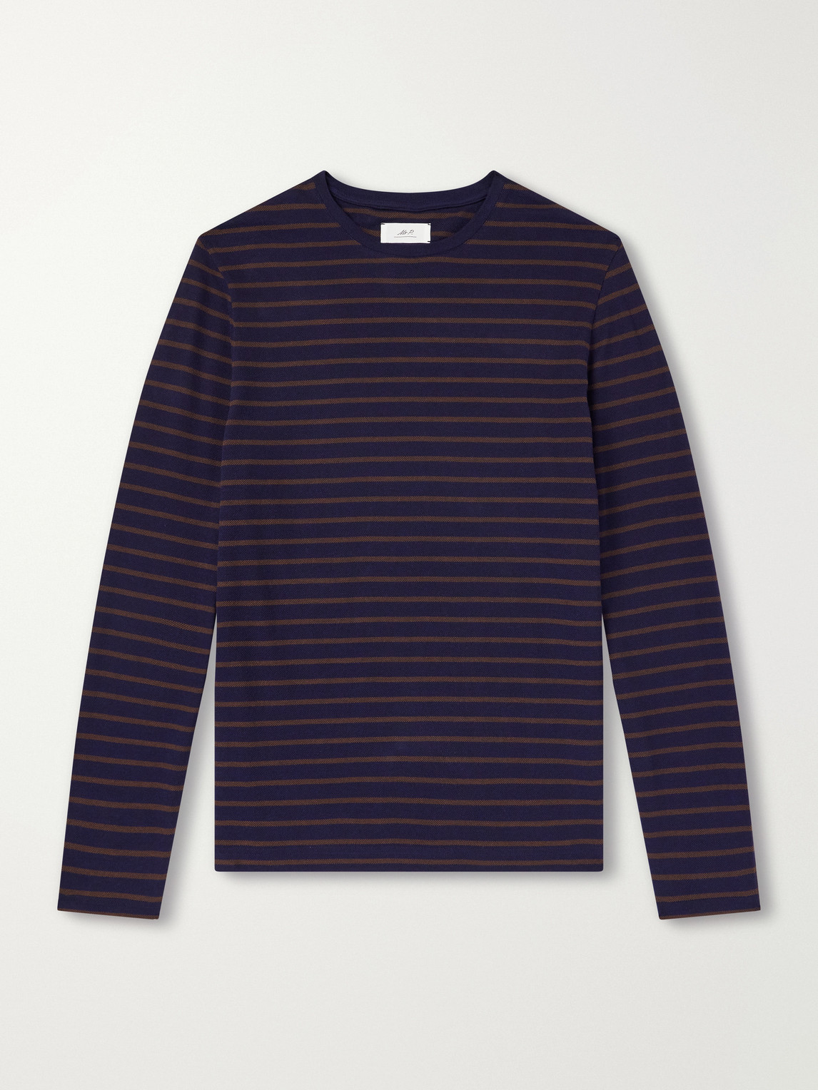 Mr P. - Striped Cotton-Piqué T-Shirt