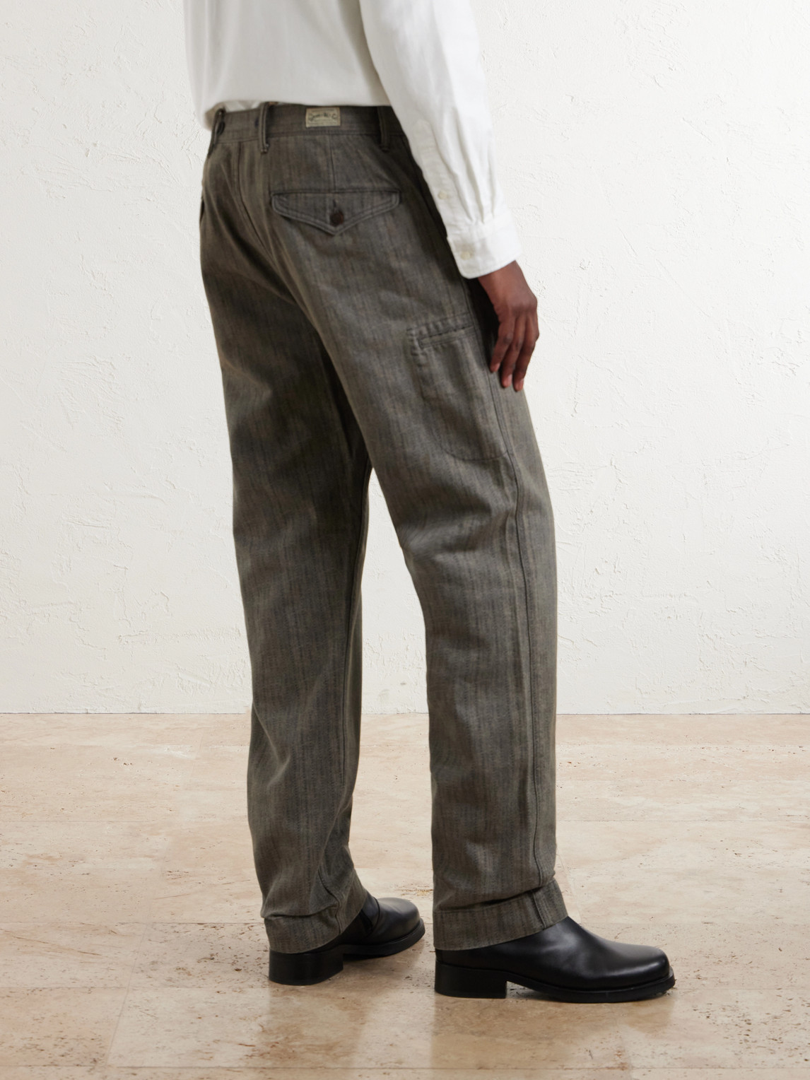 Stanton Straight-Leg Striped Cotton-Twill Trousers