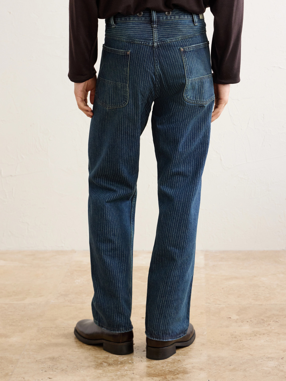 Richmond Straight-Leg Striped Jeans