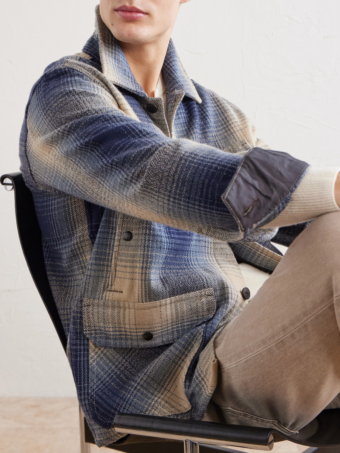 Checked Wool Overshirt