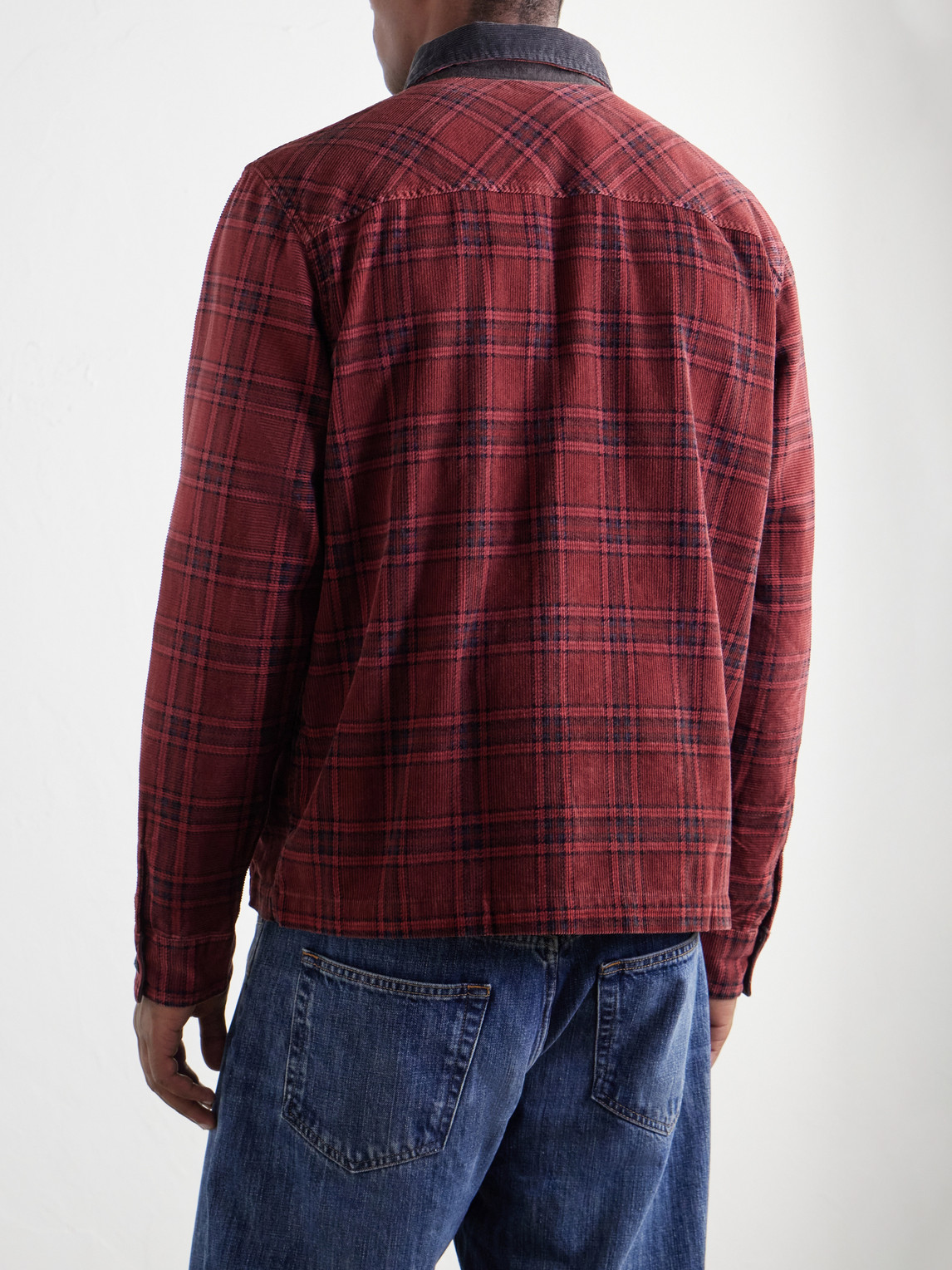 Checked Cotton-Corduroy Overshirt