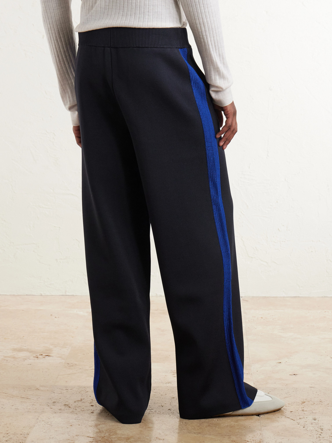 Straight-Leg Logo-Embroidered Knitted Drawstring Sweatpants