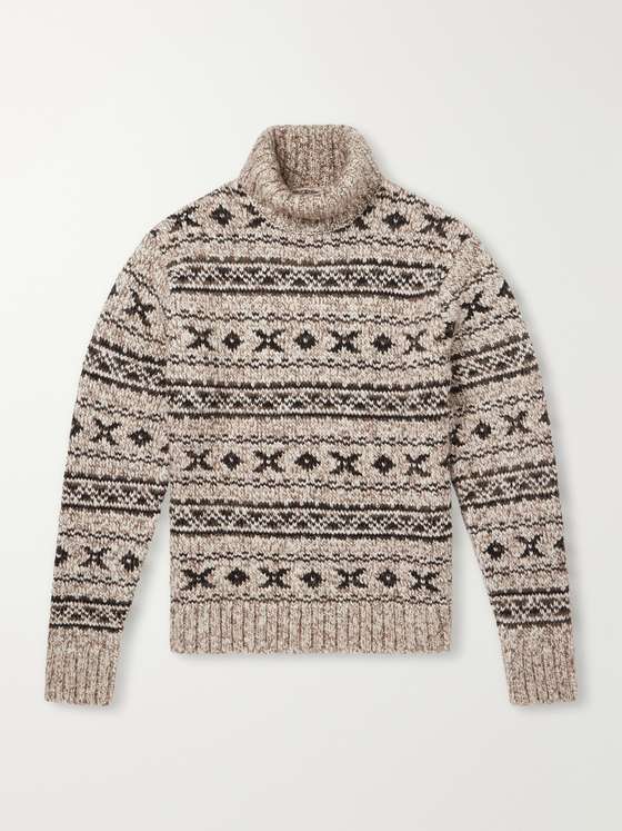 RRL Fair Isle Wool-Blend Jacquard Rollneck Sweater