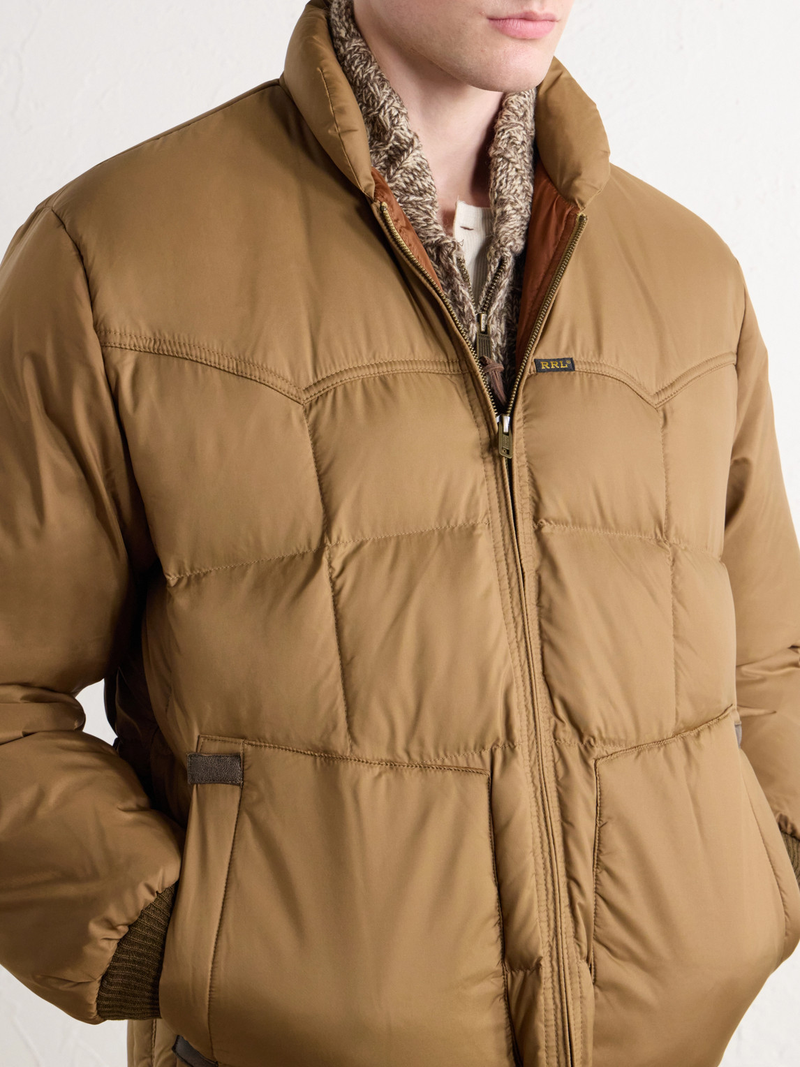 Quilted Shell Padded Bomber Jacket
