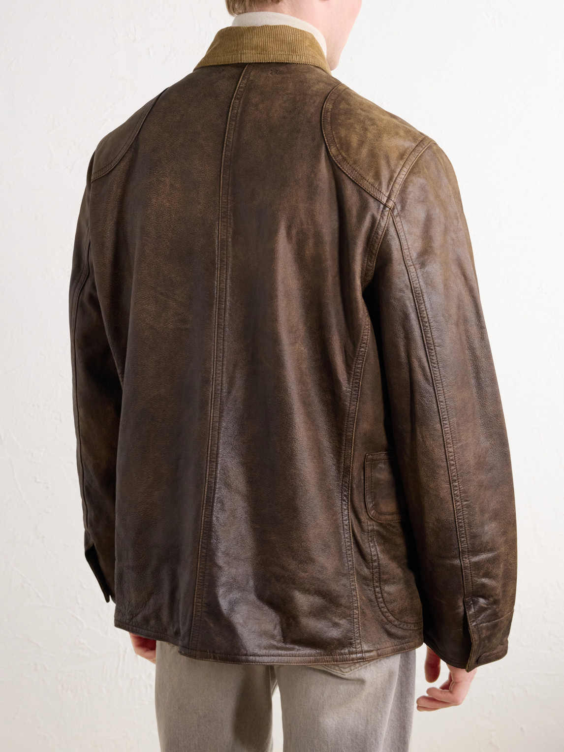 Corduroy-Trimmed Jacket