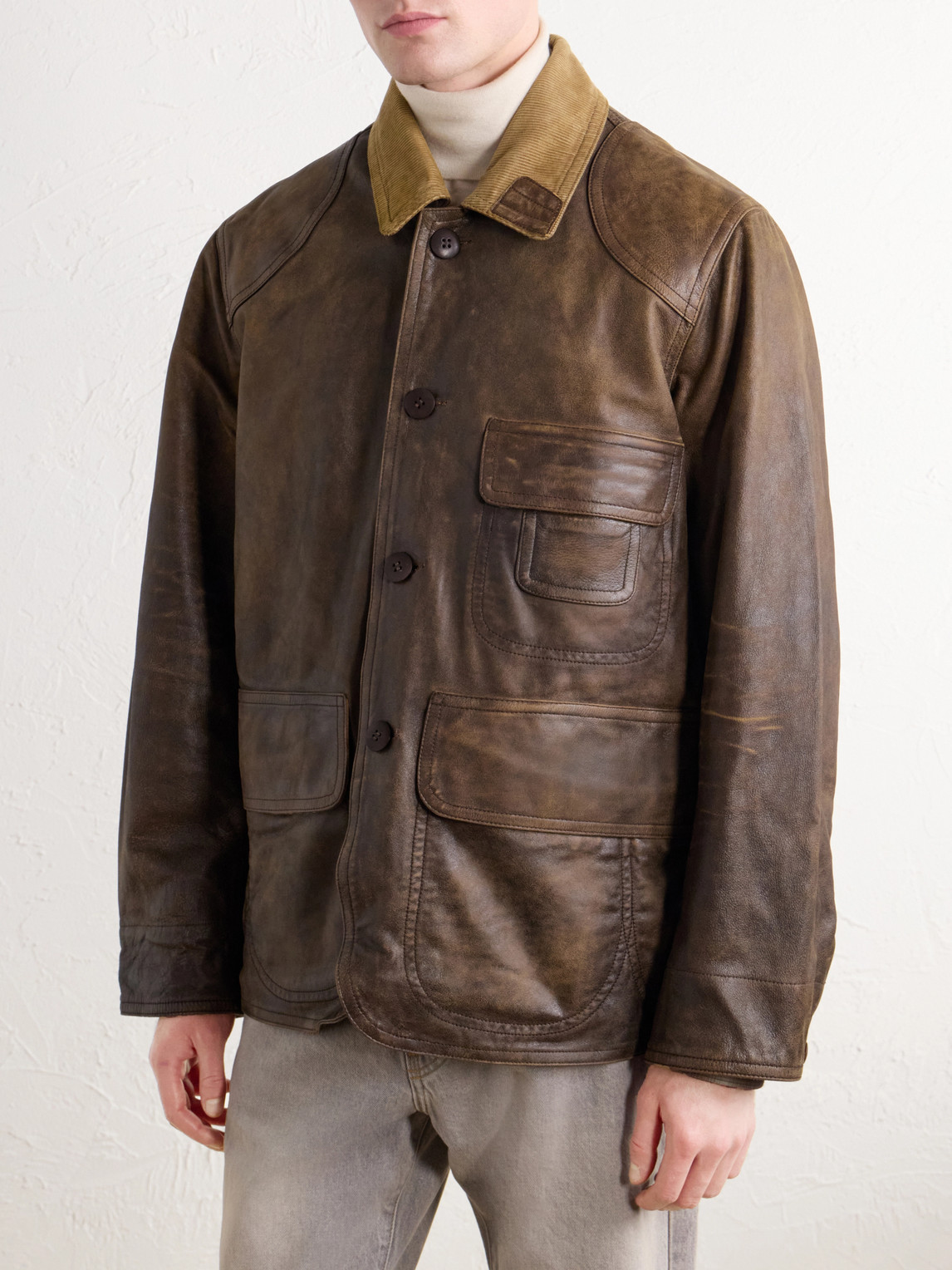 Corduroy-Trimmed Jacket