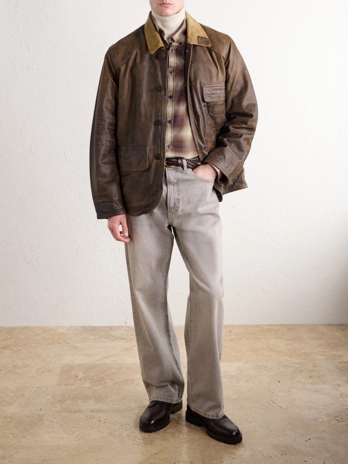 Corduroy-Trimmed Jacket