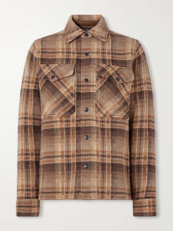 RRL Checked Jacquard-Knit Wool Jacket