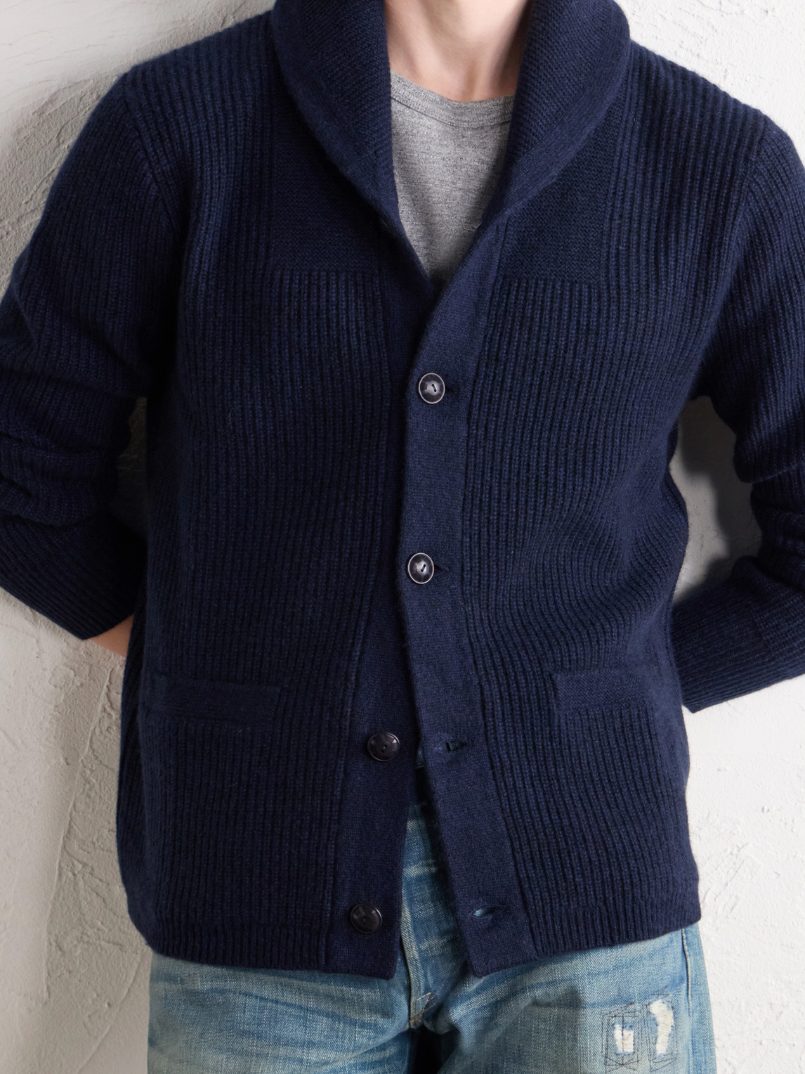 Shawl-Collar Cashmere Cardigan