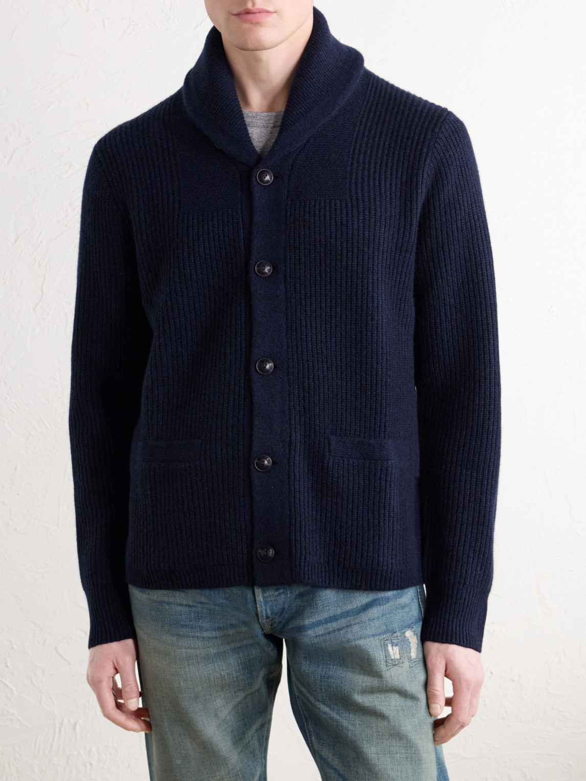 Shawl-Collar Cashmere Cardigan