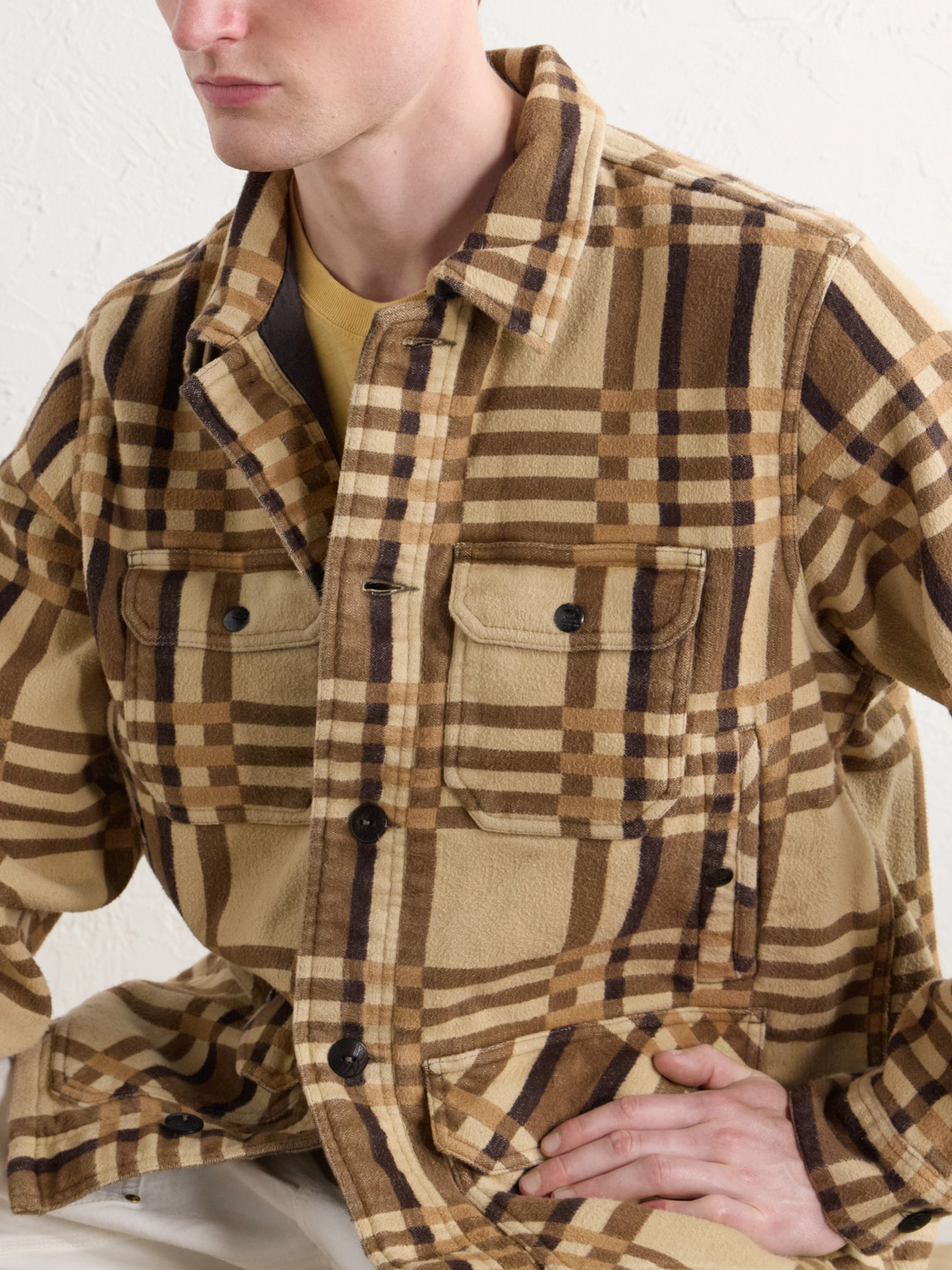 Checked Cotton-Jacquard Shirt