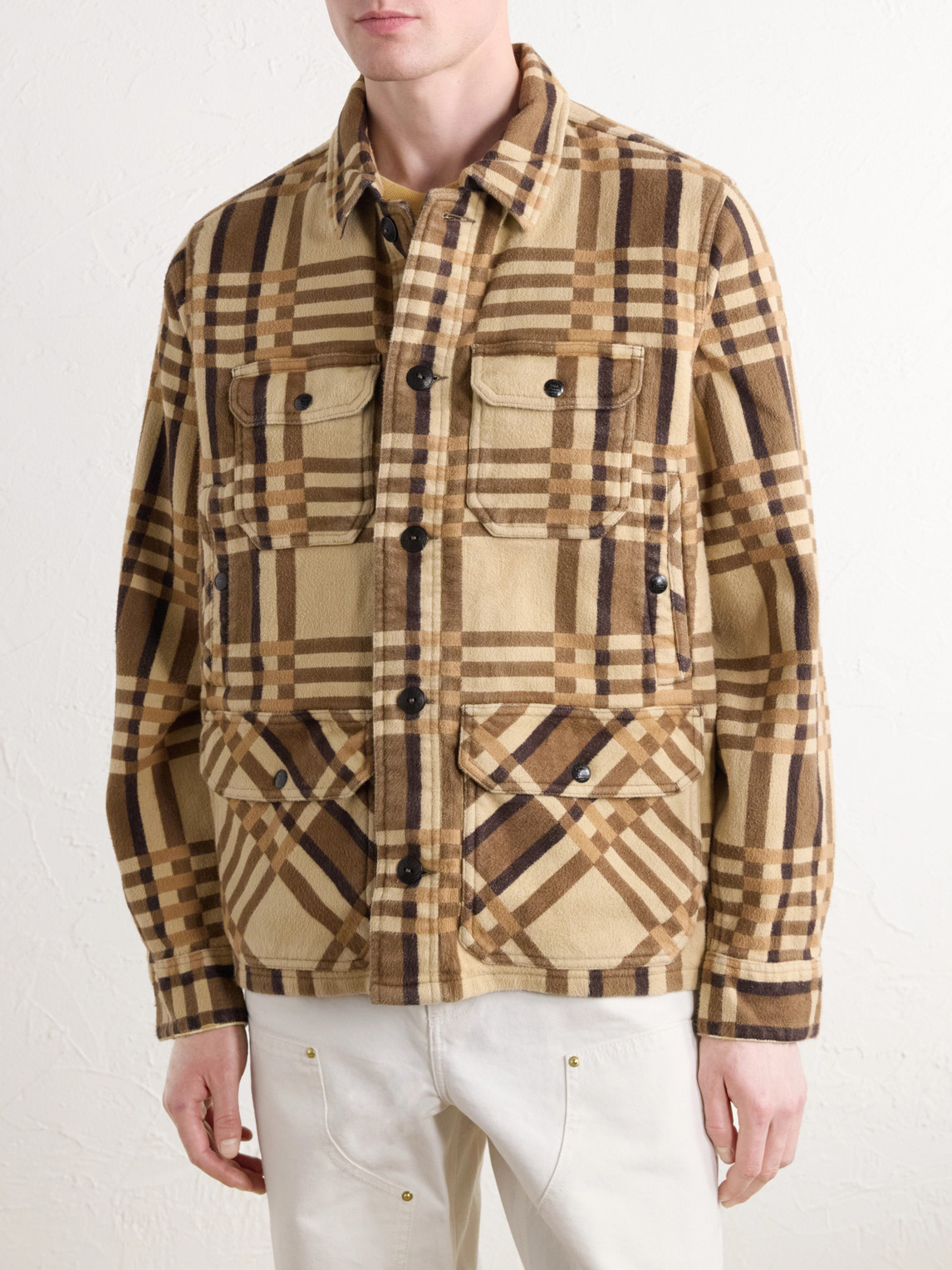 Checked Cotton-Jacquard Shirt