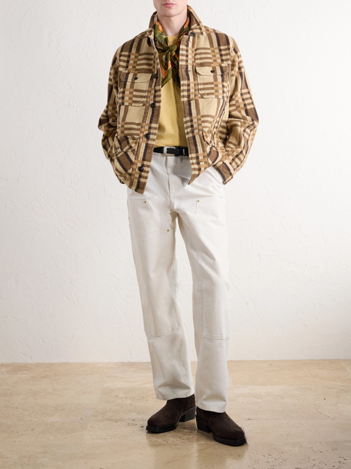 Checked Cotton-Jacquard Shirt