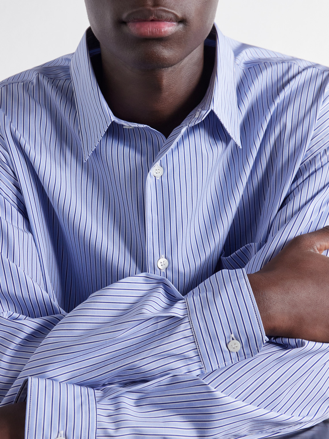 Comme Des Garçons Homme - Striped Cotton-Poplin Shirt