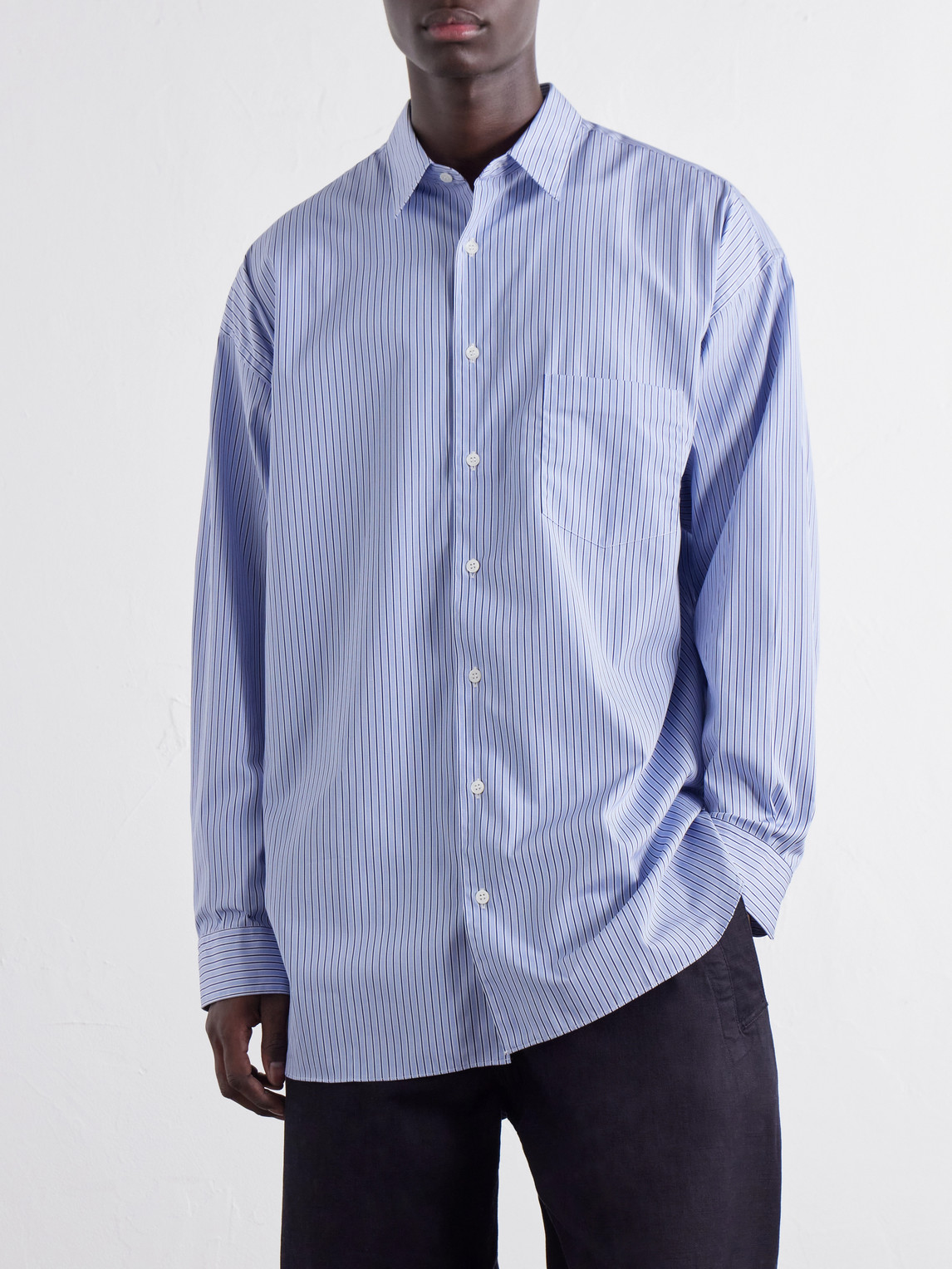 Comme Des Garçons Homme - Striped Cotton-Poplin Shirt