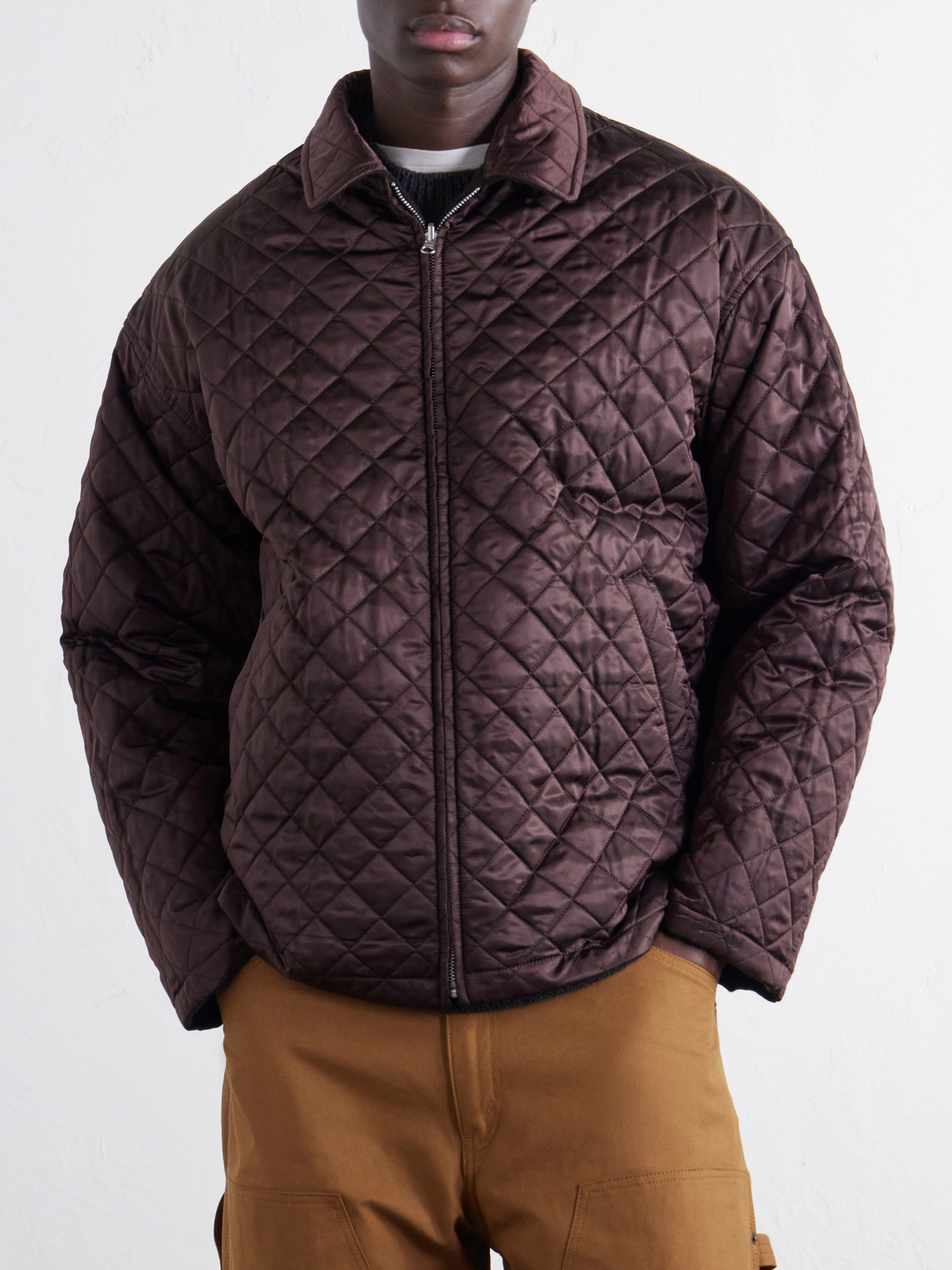 Comme Des Garçons Homme - Reversible Padded Brushed Wool And Quilted Shell Blouson Jacket