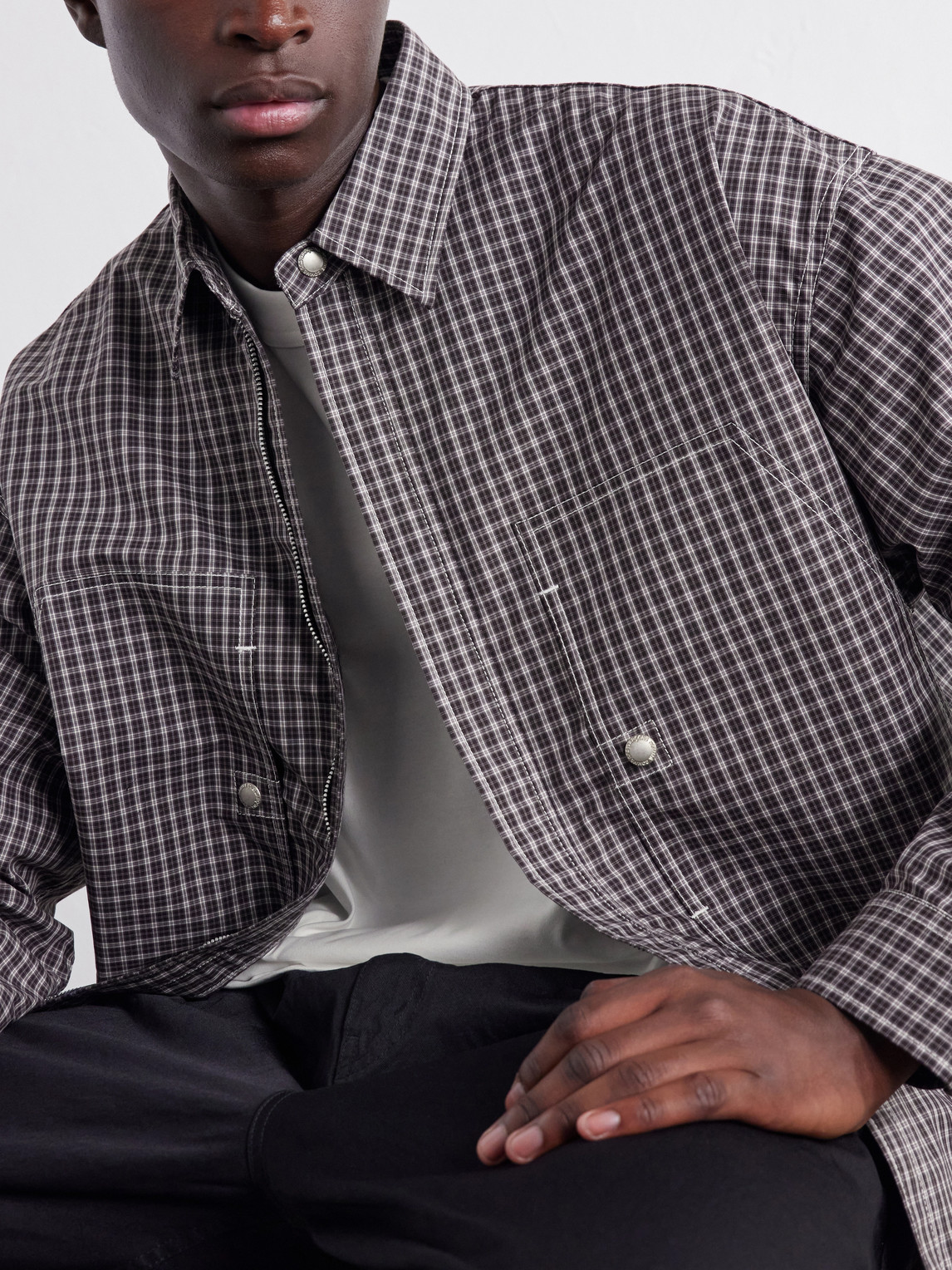Comme Des Garçons Homme - Checked Cotton-Shell Overshirt