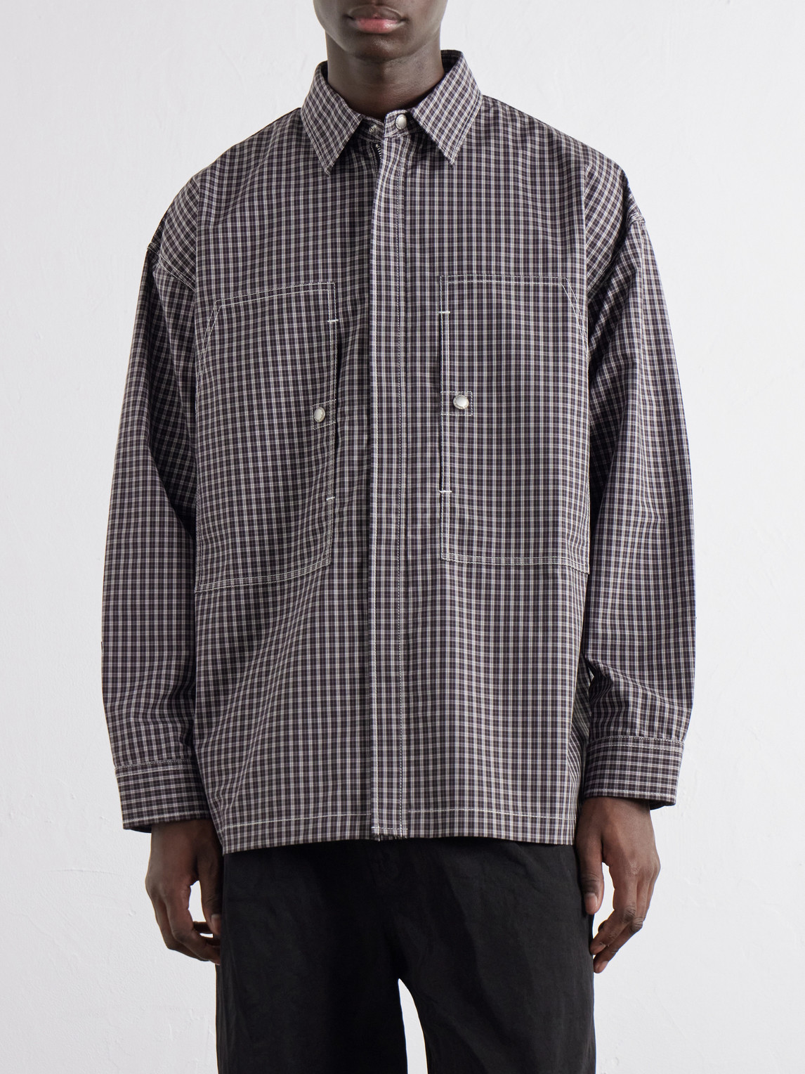Comme Des Garçons Homme - Checked Cotton-Shell Overshirt