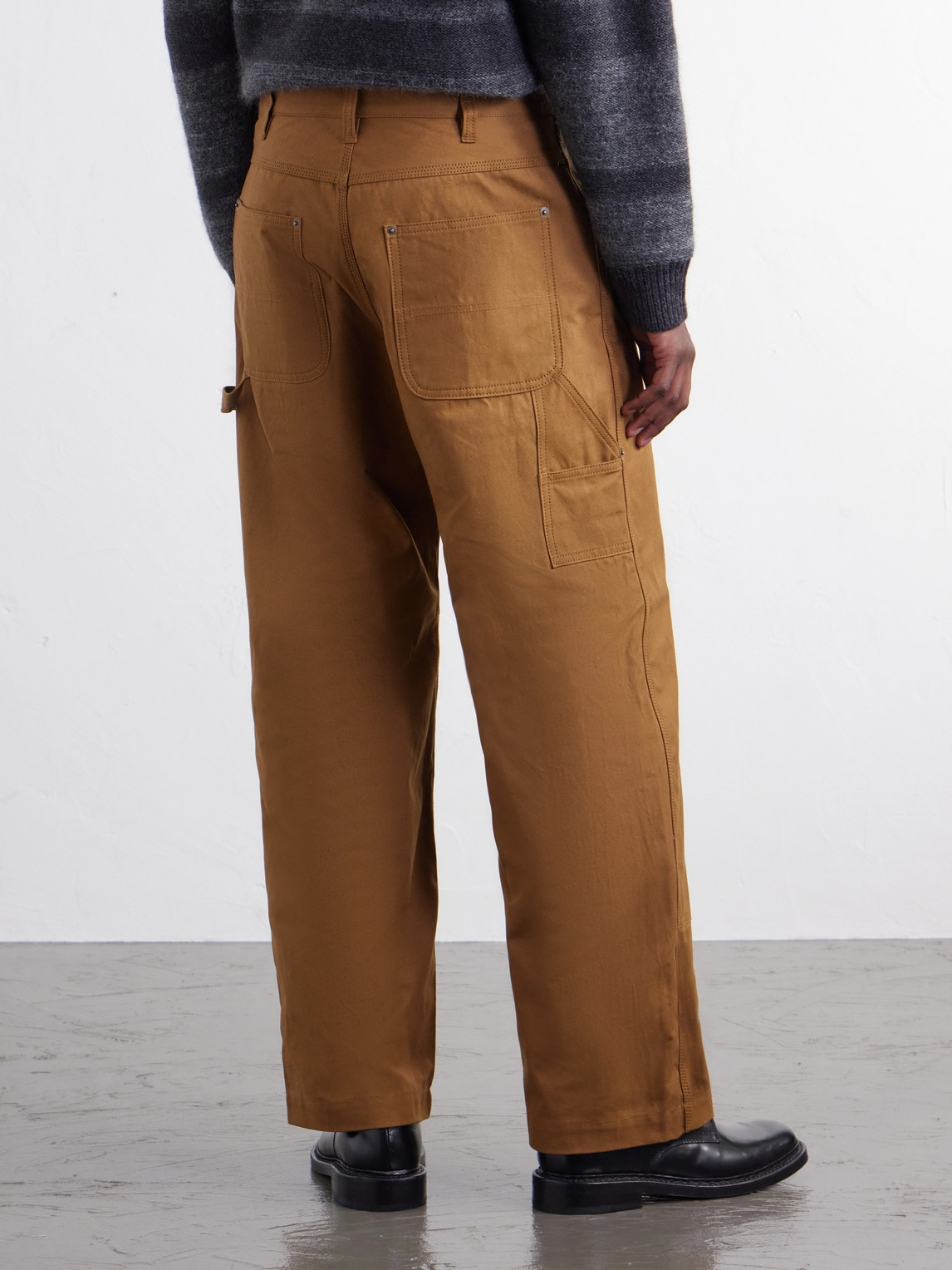 Comme Des Garçons Homme - Wide-Leg Double-Knee Cotton-Canvas Trousers
