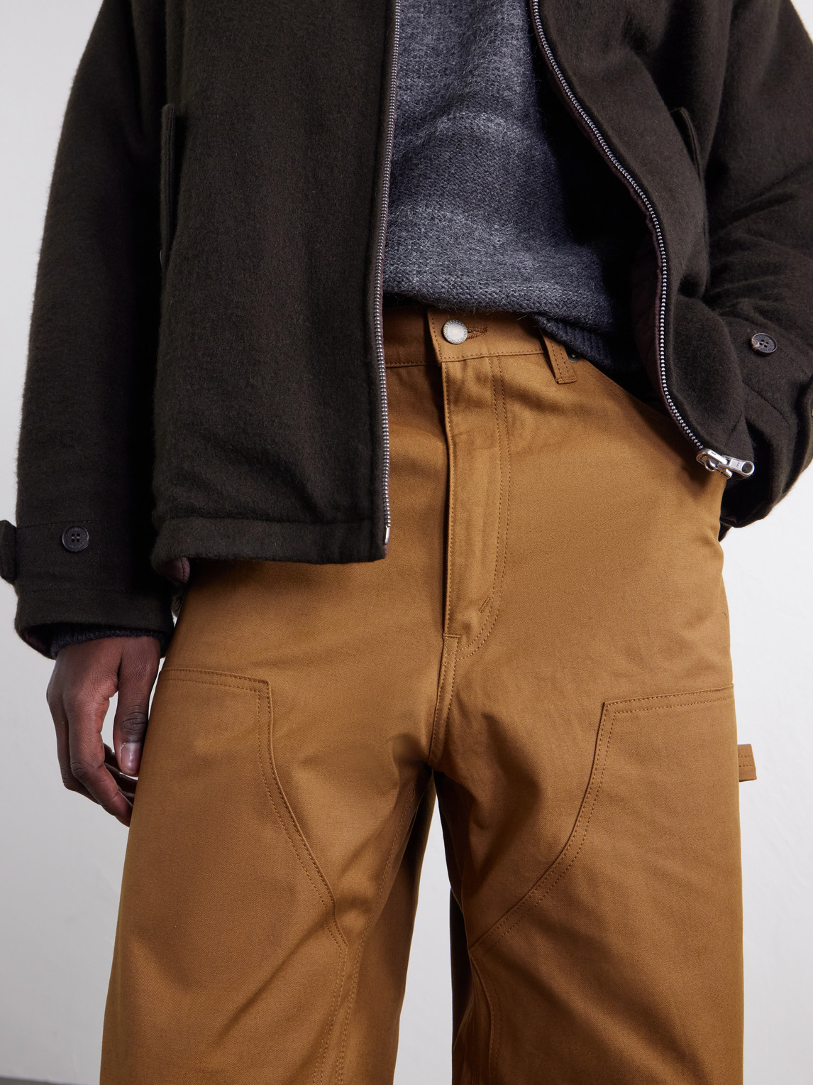 Comme Des Garçons Homme - Wide-Leg Double-Knee Cotton-Canvas Trousers