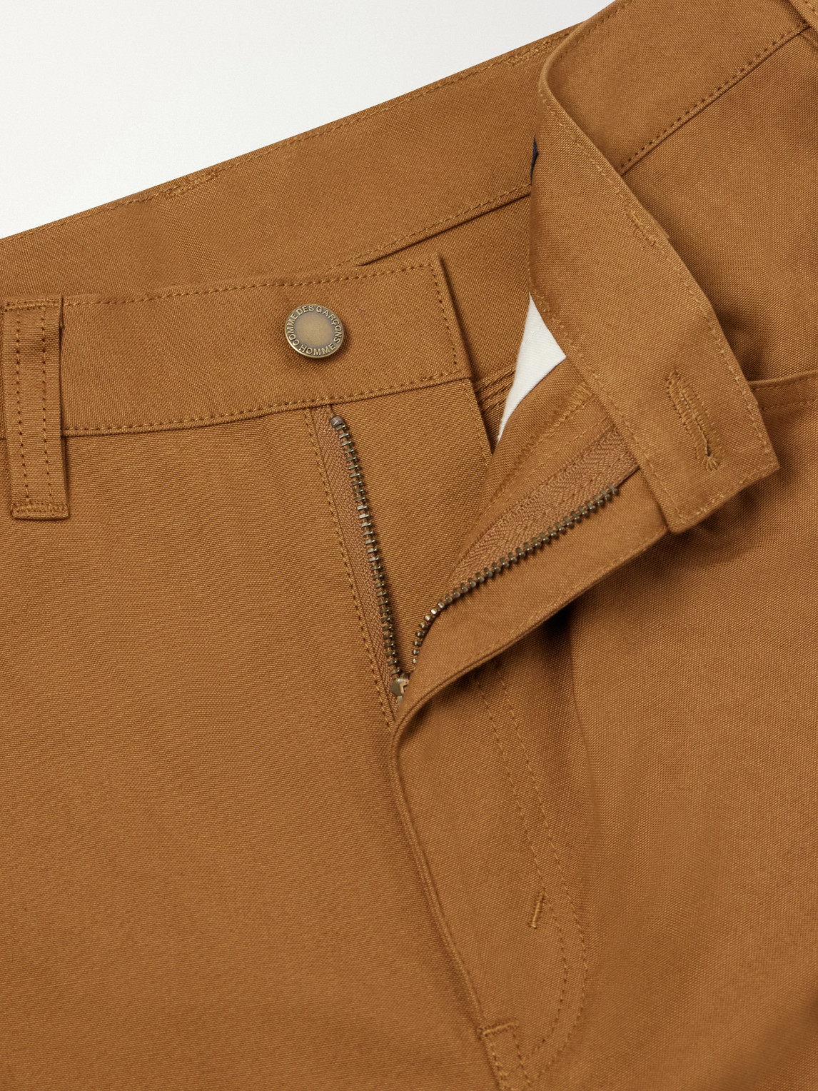 Comme Des Garçons Homme - Wide-Leg Double-Knee Cotton-Canvas Trousers