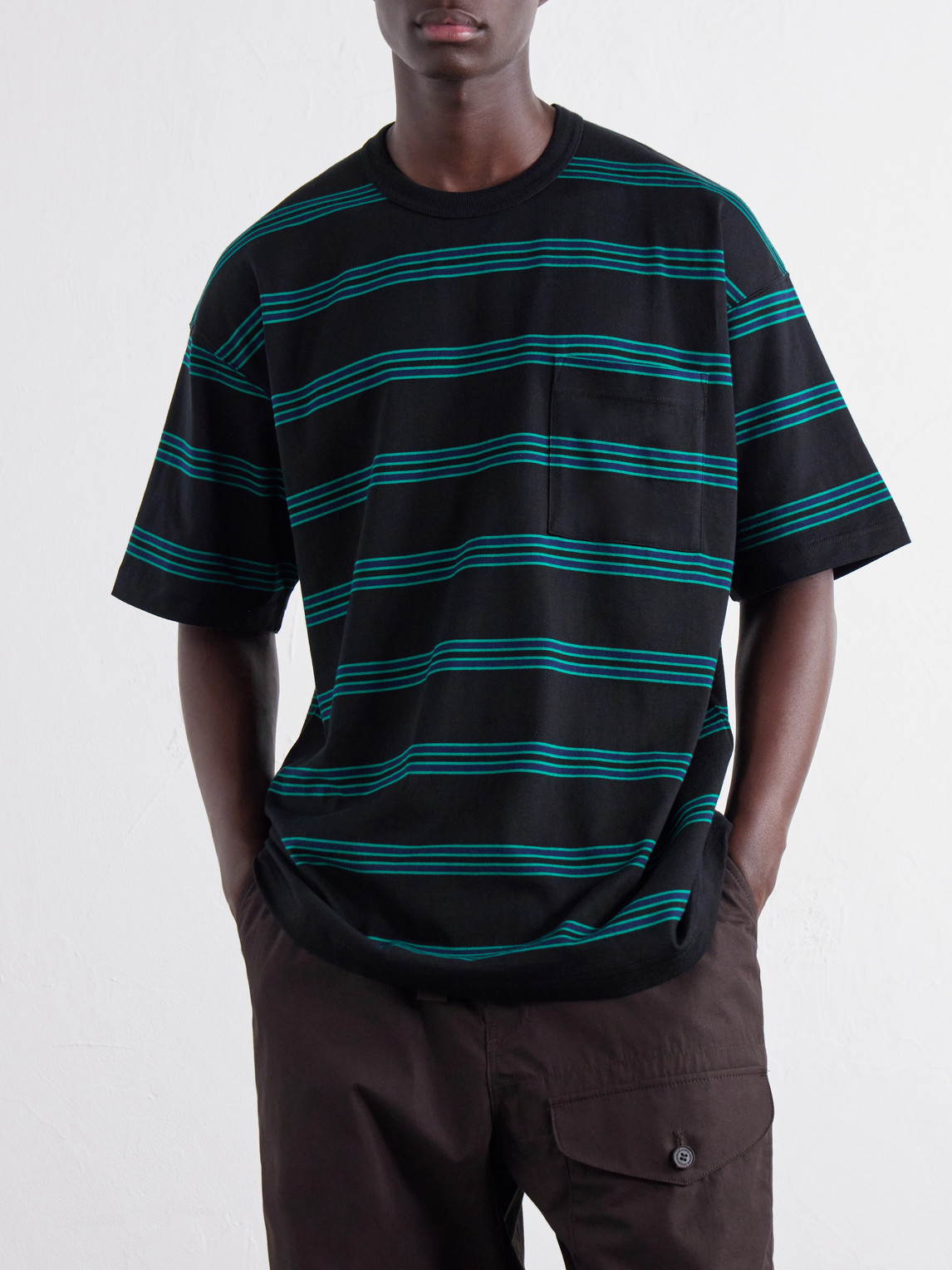 Comme Des Garçons Homme - Striped Cotton-Jersey T-Shirt