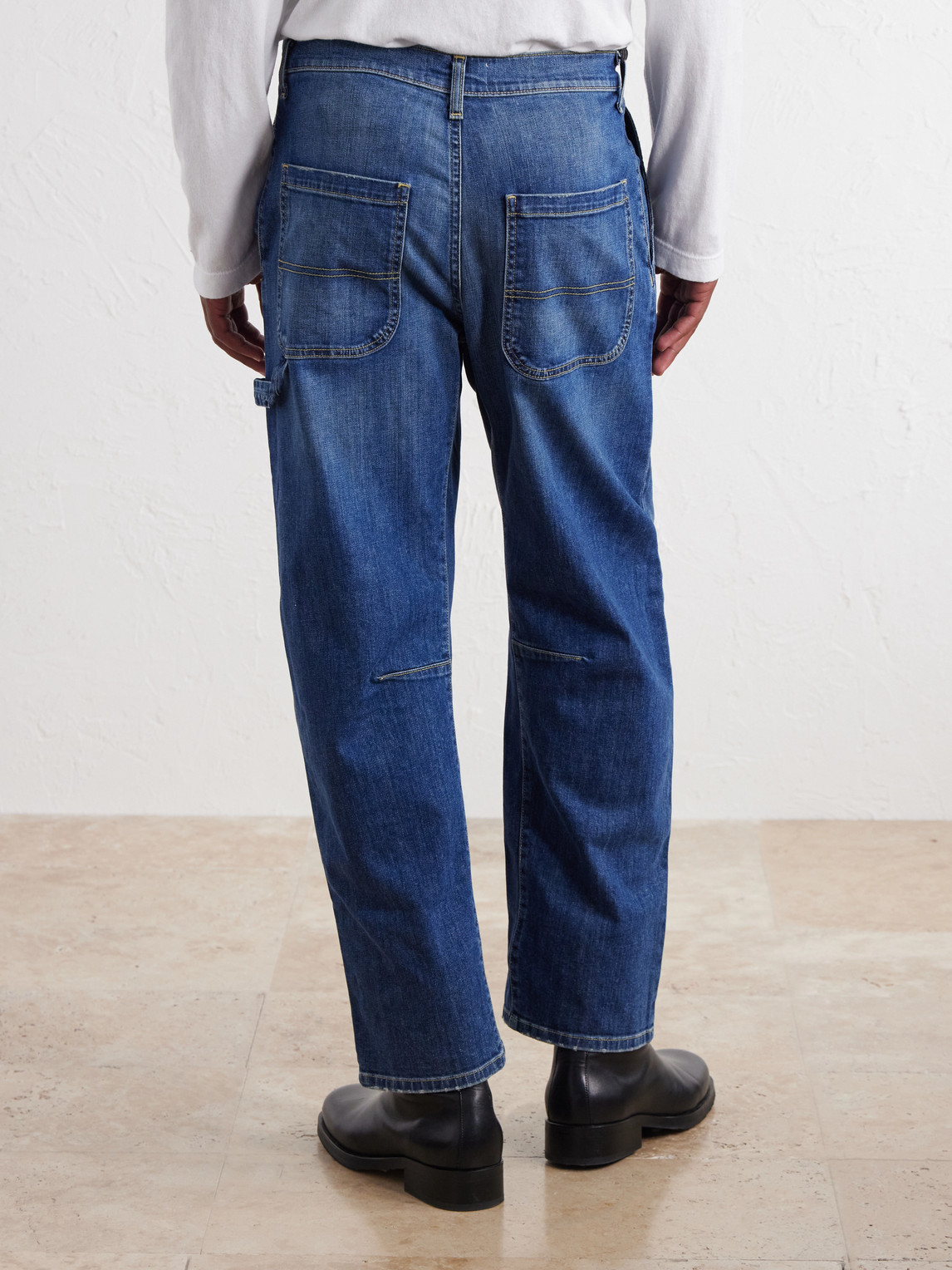 Carpenter Straight-Leg Cropped Jeans