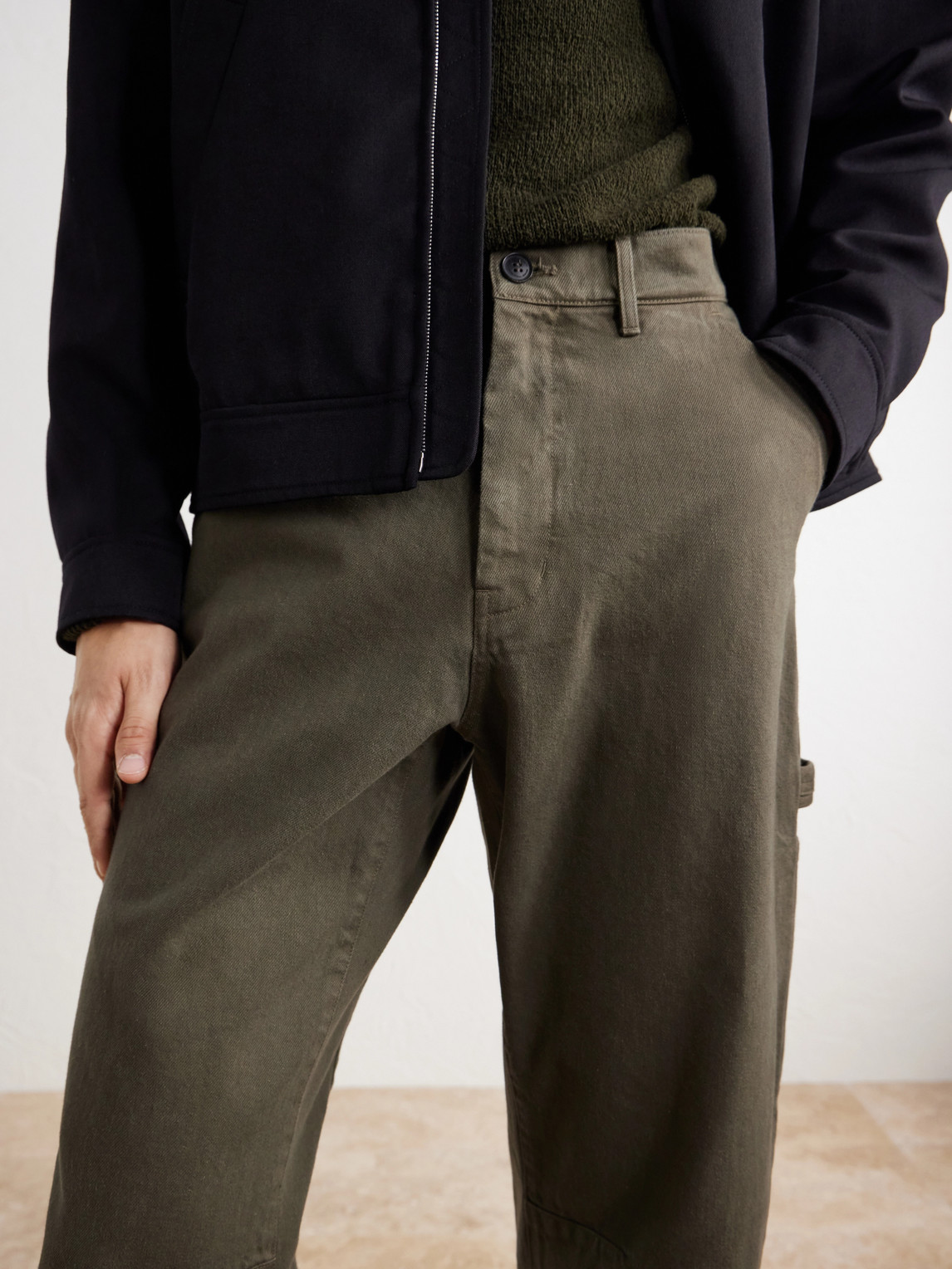 Emir Straight-Leg Cotton-Blend Twill Trousers