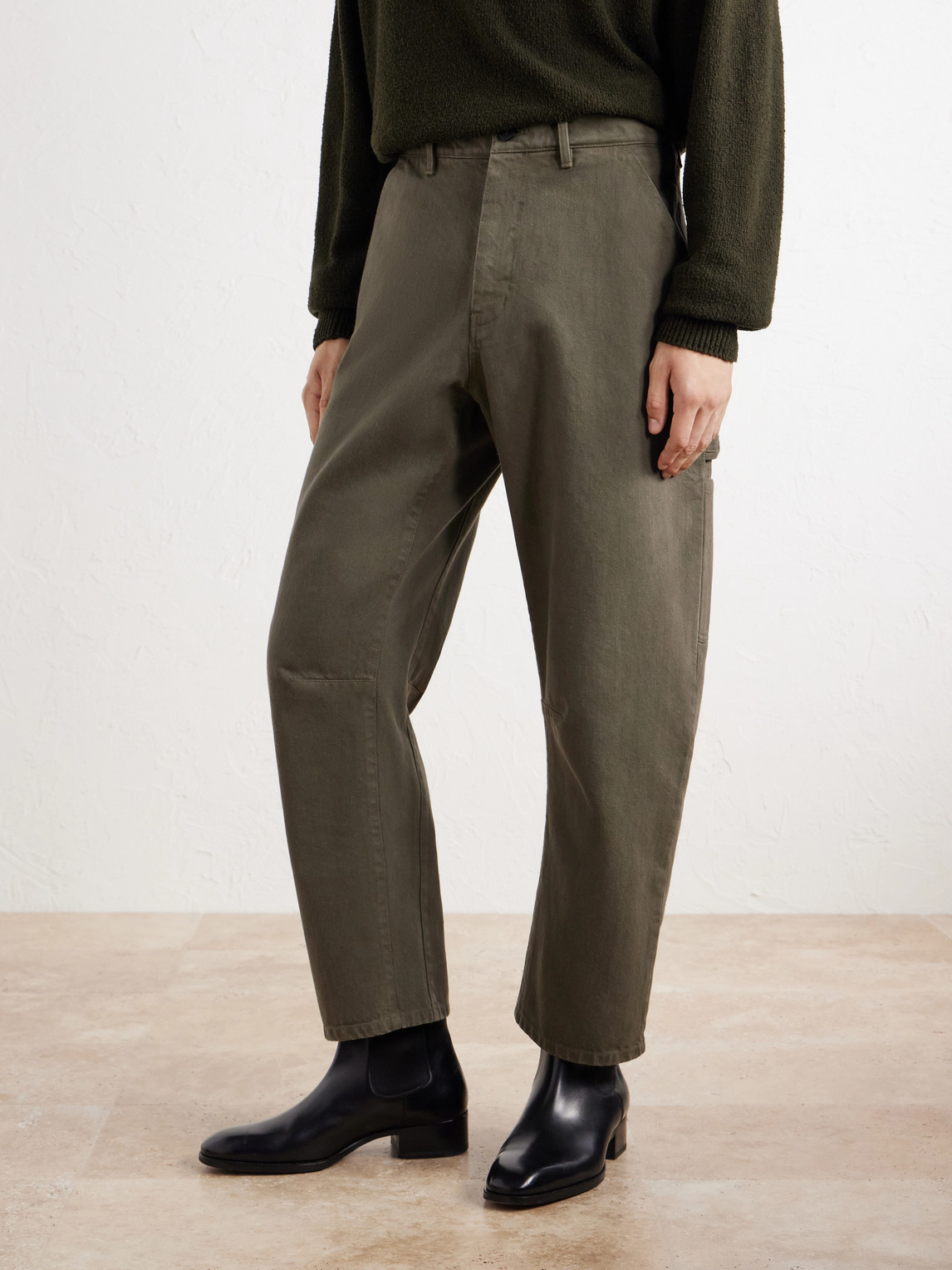 Emir Straight-Leg Cotton-Blend Twill Trousers