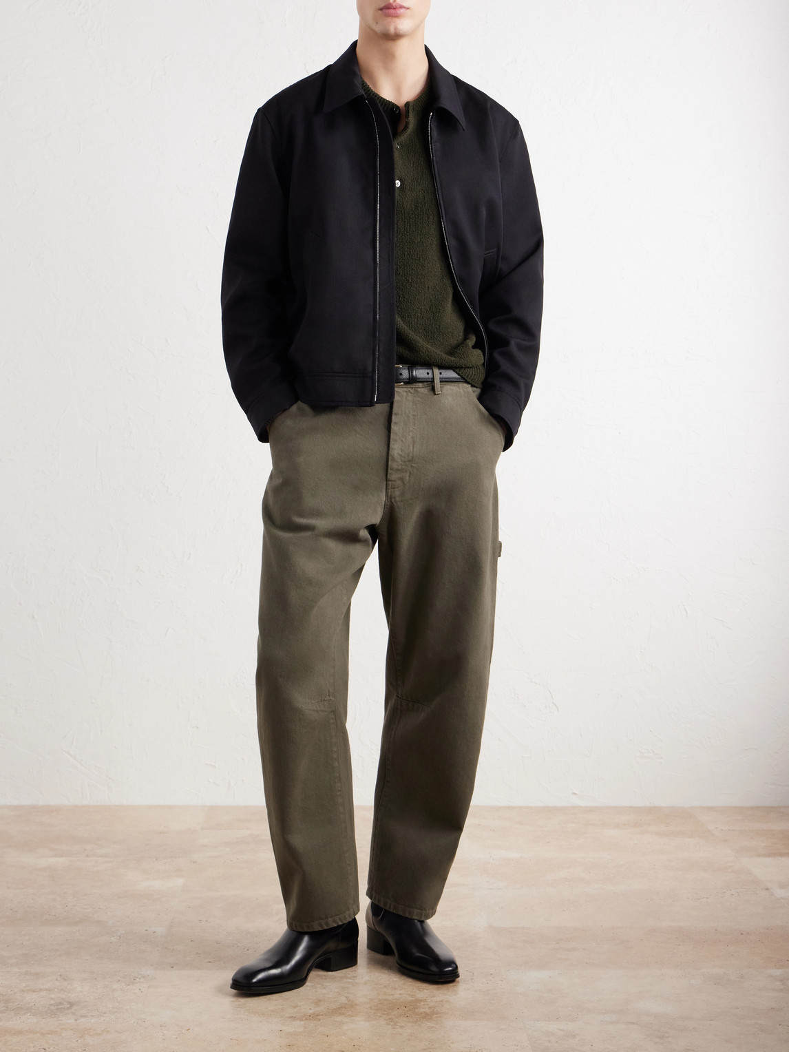 Emir Straight-Leg Cotton-Blend Twill Trousers