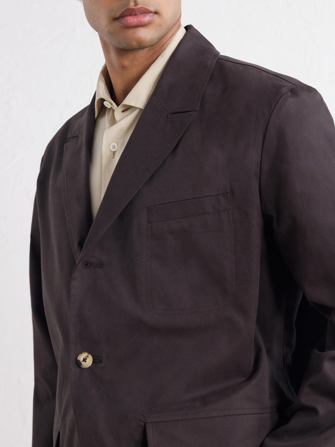 Métier Cotton-Twill Suit Jacket